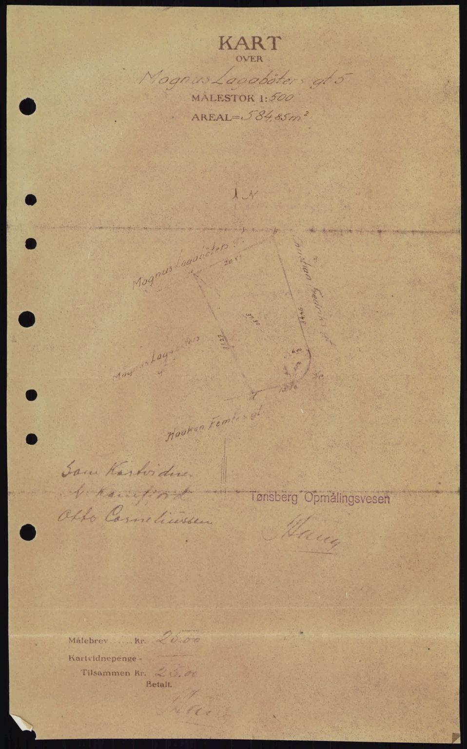 Tønsberg sorenskriveri, AV/SAKO-A-130/G/Ga/Gaa/L0014: Pantebok nr. A14, 1943-1944, Dagboknr: 3045/1943