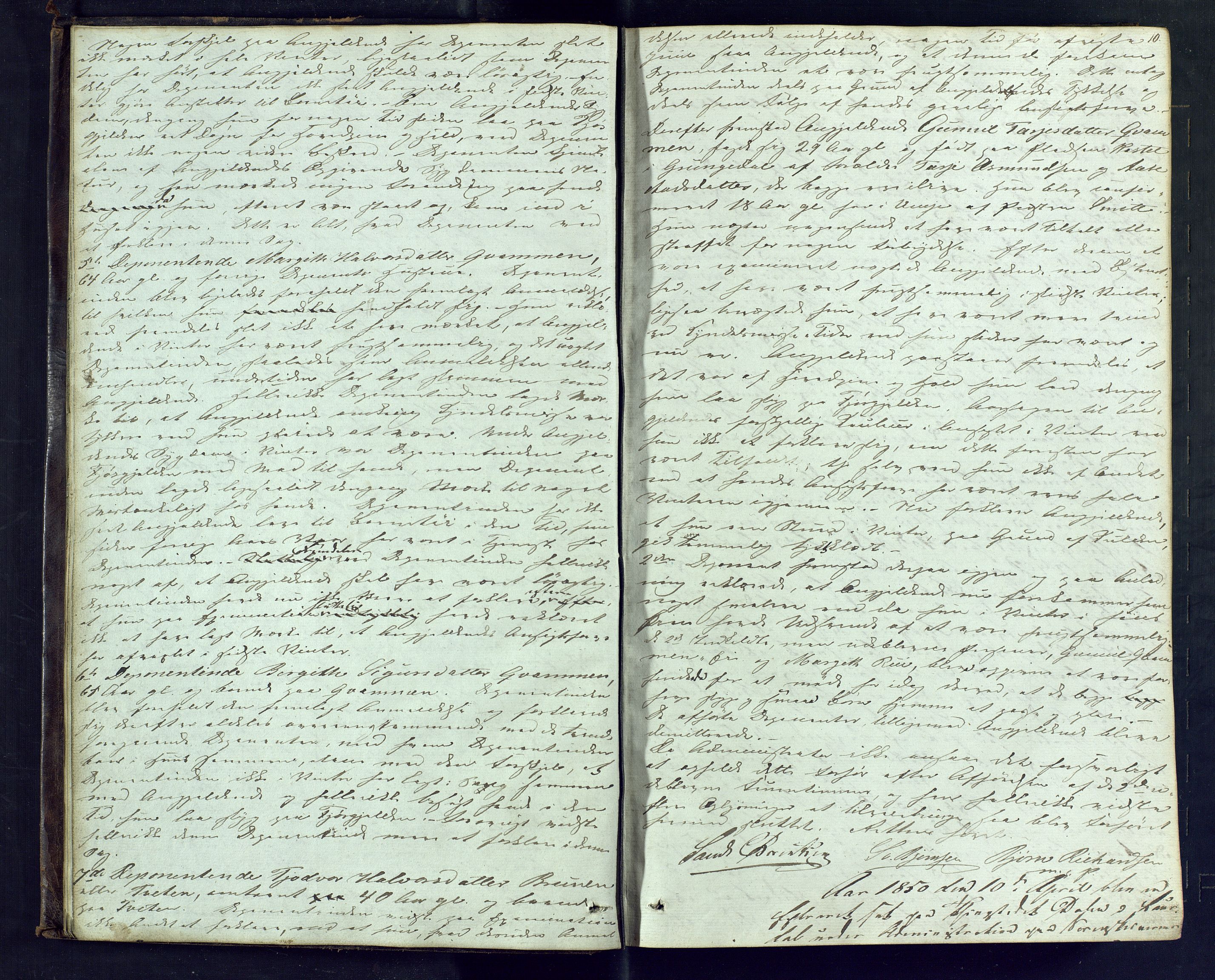 Vest-Telemark sorenskriveri, AV/SAKO-A-134/F/Fd/Fdb/L0005: Ekstrarettsprotokoll, 1850-1853, s. 10
