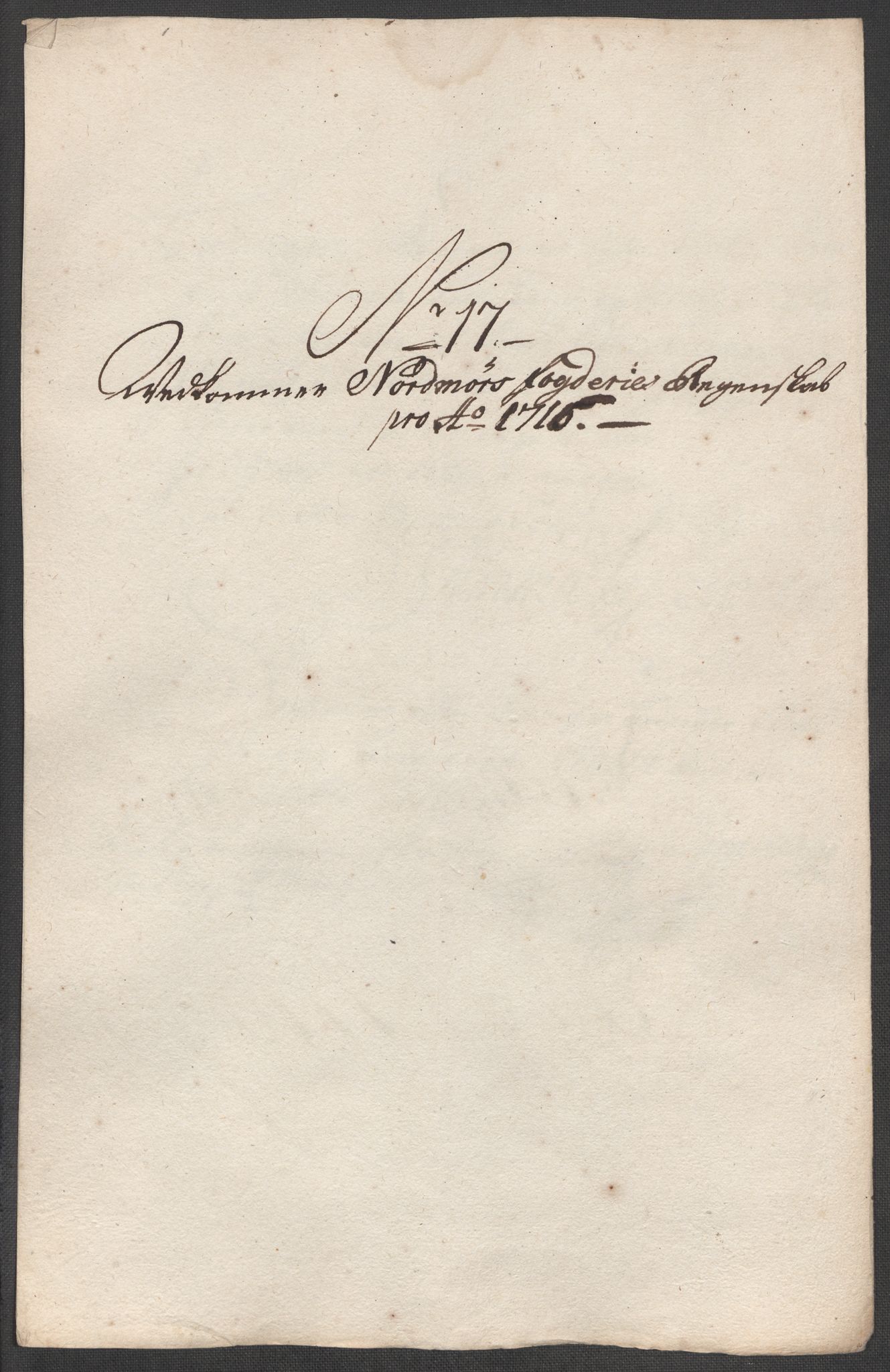 Rentekammeret inntil 1814, Reviderte regnskaper, Fogderegnskap, AV/RA-EA-4092/R56/L3749: Fogderegnskap Nordmøre, 1716, s. 134