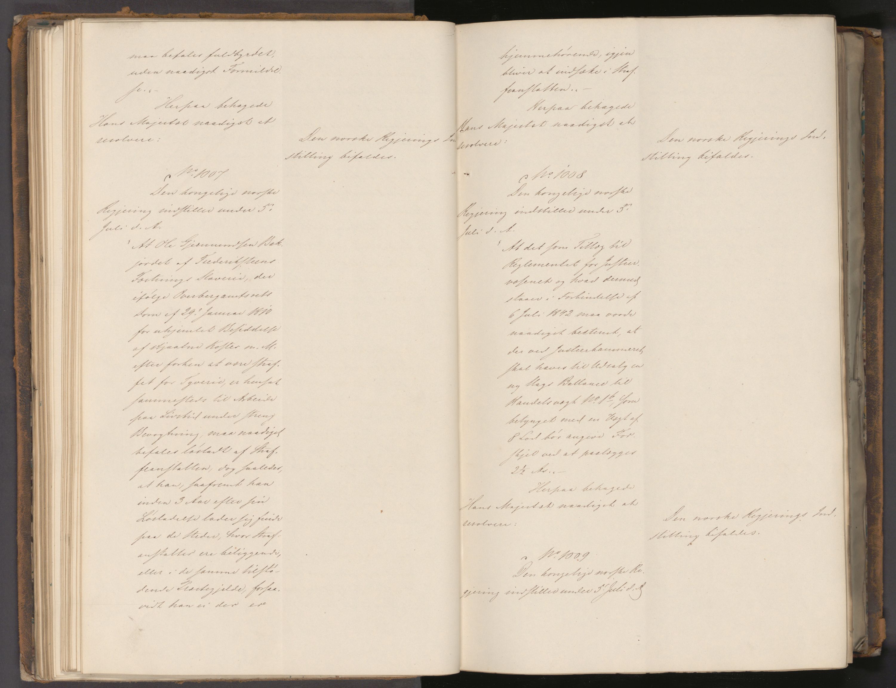 Statsrådssekretariatet, AV/RA-S-1001/A/Ab/L0058: Kgl. res. nr. 881-1783, 2. halvår, 1843