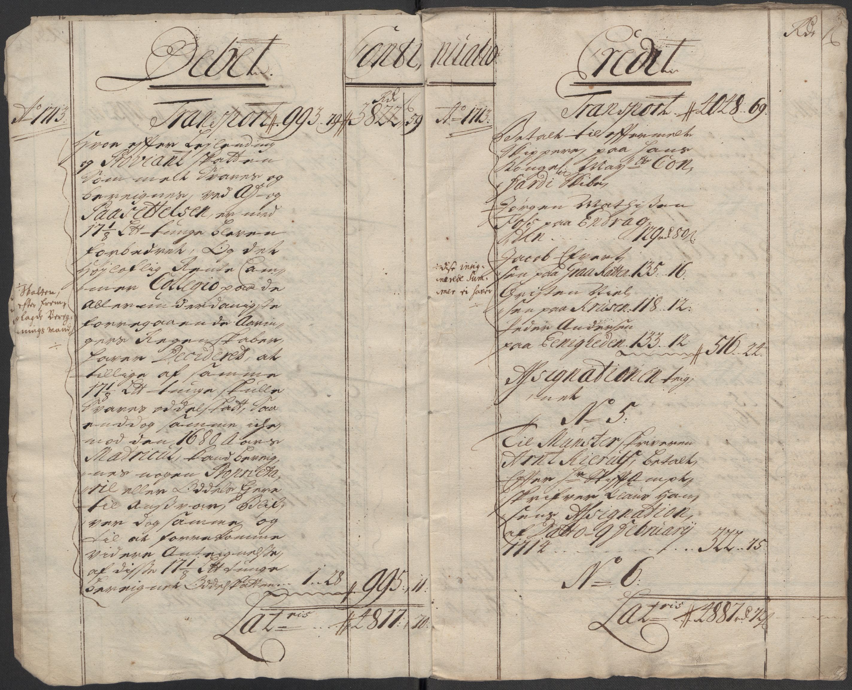 Rentekammeret inntil 1814, Reviderte regnskaper, Fogderegnskap, AV/RA-EA-4092/R33/L1985: Fogderegnskap Larvik grevskap, 1713, s. 6