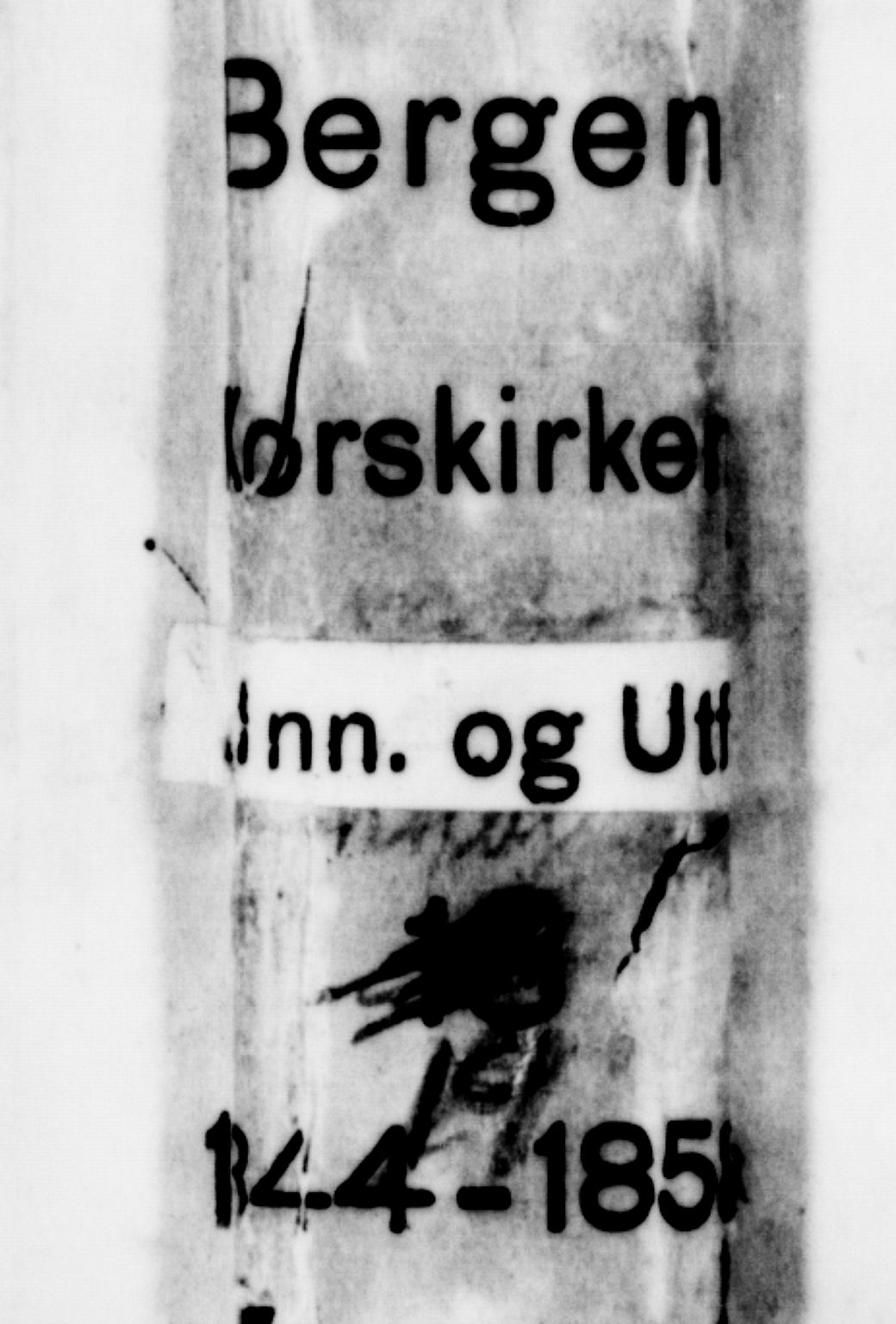 Korskirken sokneprestembete, SAB/A-76101/H/Hab: Klokkerbok nr. F 1, 1844-1858