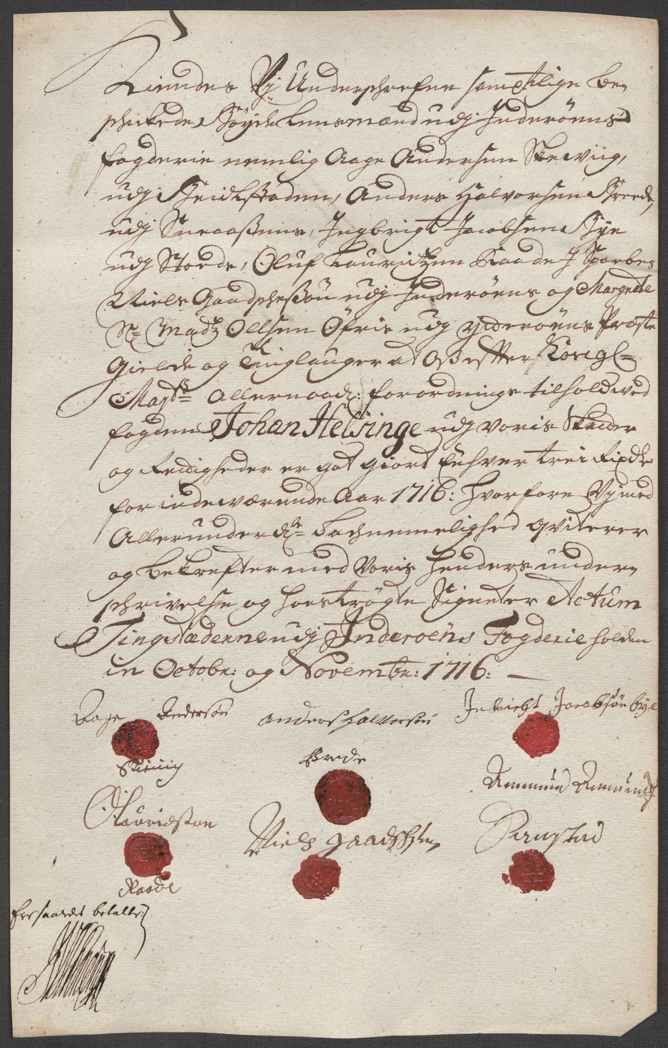 Rentekammeret inntil 1814, Reviderte regnskaper, Fogderegnskap, AV/RA-EA-4092/R63/L4324: Fogderegnskap Inderøy, 1716, s. 247