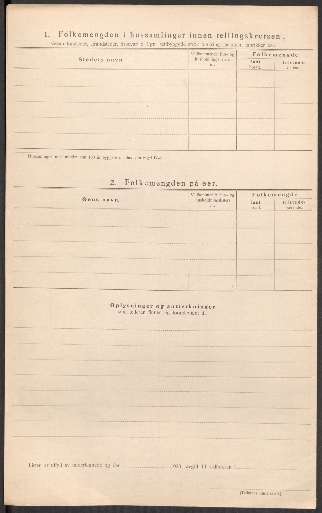 SAST, Folketelling 1920 for 1121 Time herred, 1920, s. 11