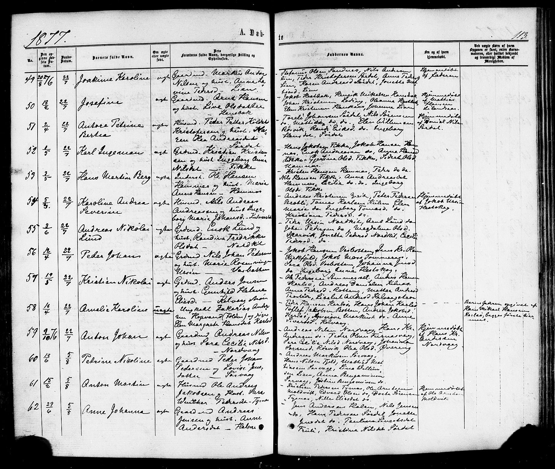 Ministerialprotokoller, klokkerbøker og fødselsregistre - Nordland, AV/SAT-A-1459/859/L0845: Ministerialbok nr. 859A05, 1863-1877, s. 113