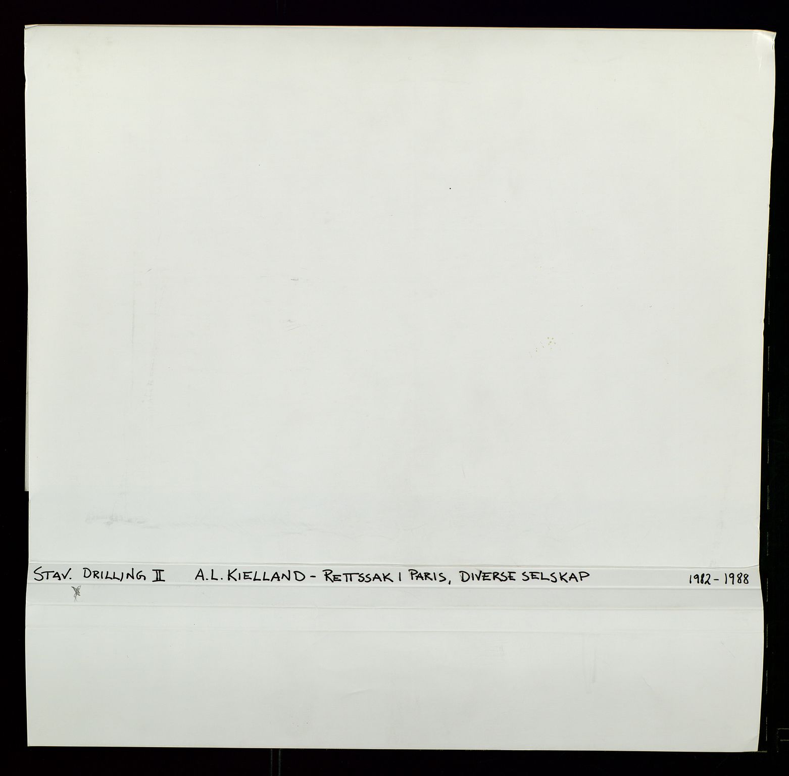 Pa 1503 - Stavanger Drilling AS, AV/SAST-A-101906/Da/L0007: Alexander L. Kielland - Rettssak i Paris, 1982-1988