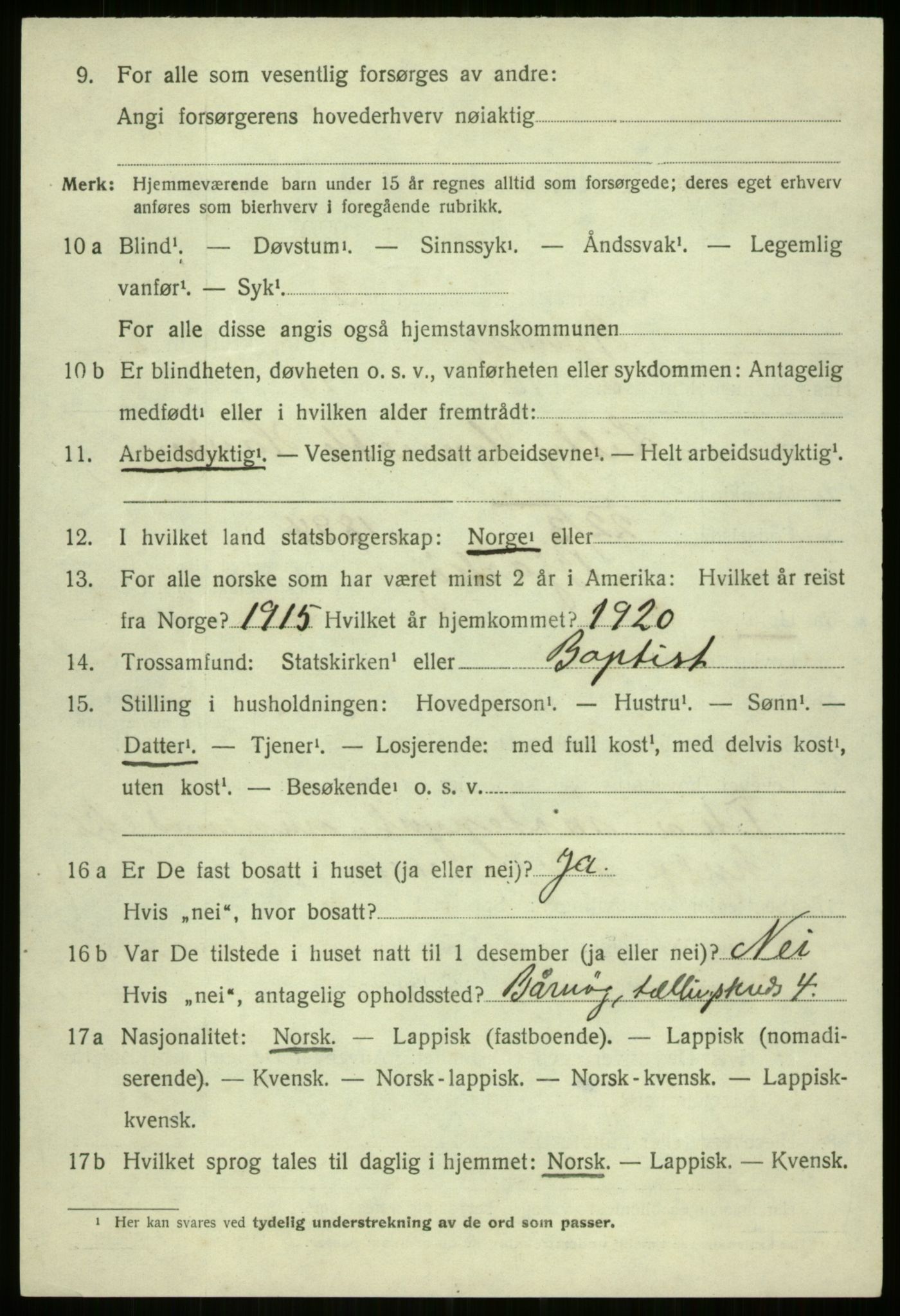 SATØ, Folketelling 1920 for 1915 Bjarkøy herred, 1920, s. 3042