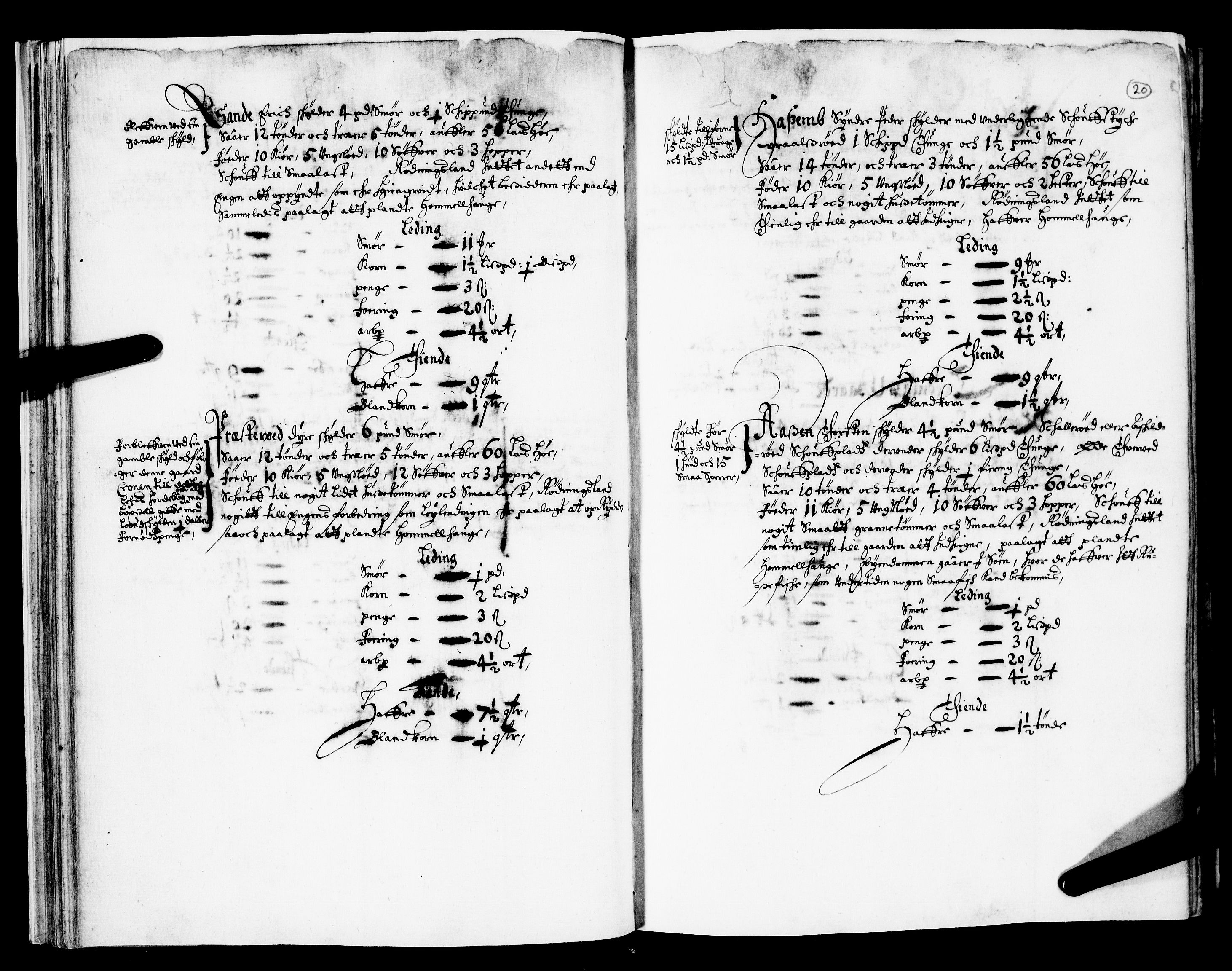 Rentekammeret inntil 1814, Realistisk ordnet avdeling, AV/RA-EA-4070/N/Nb/Nba/L0019: Tønsberg len, 1. del, 1668, s. 19b-20a