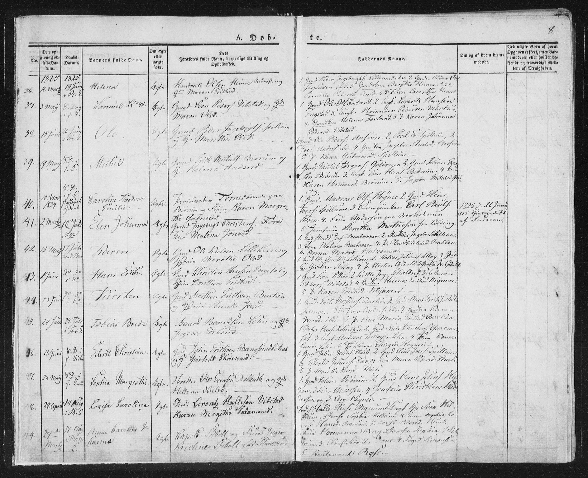 Ministerialprotokoller, klokkerbøker og fødselsregistre - Nord-Trøndelag, SAT/A-1458/764/L0551: Ministerialbok nr. 764A07a, 1824-1864, s. 8