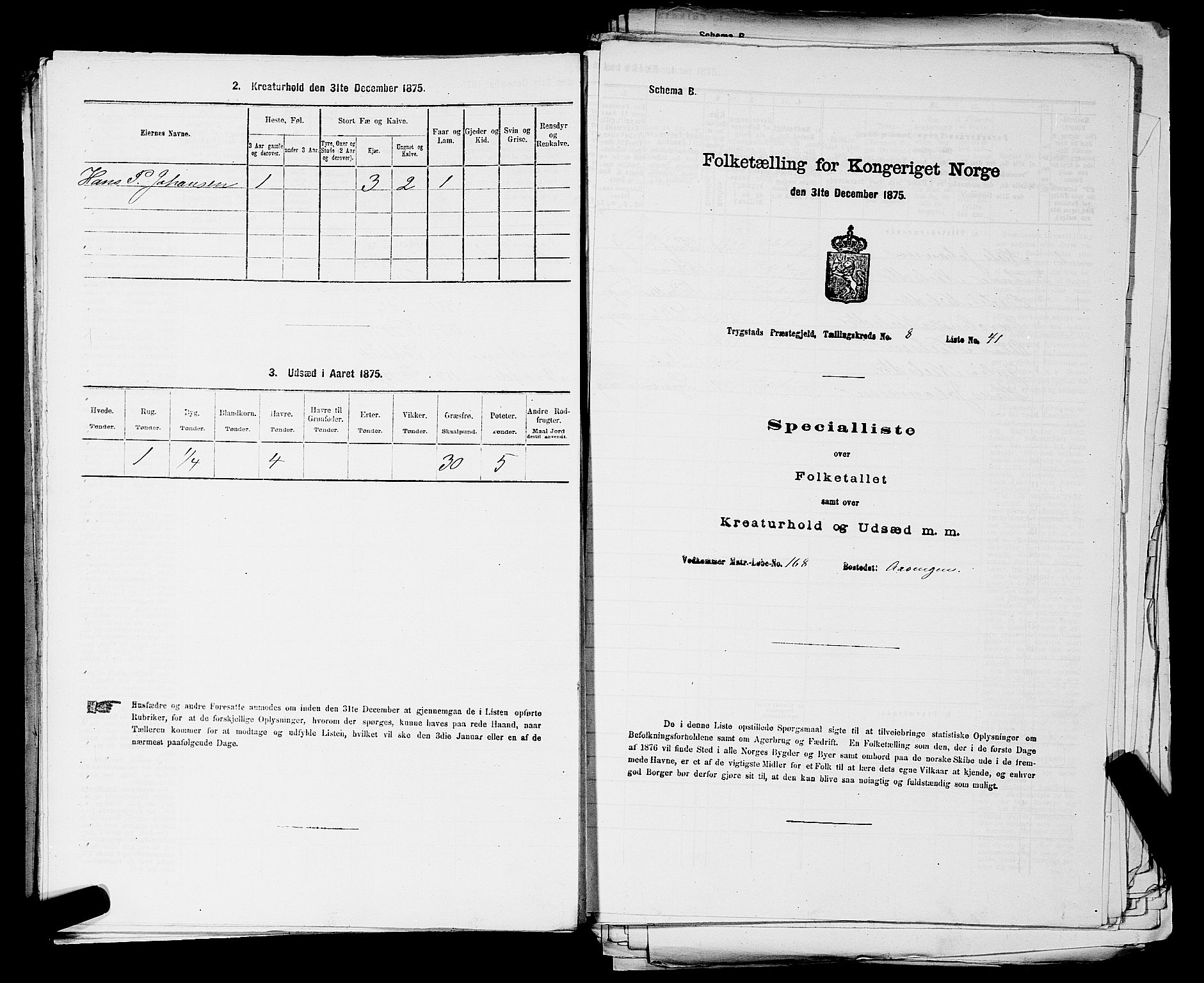 RA, Folketelling 1875 for 0122P Trøgstad prestegjeld, 1875, s. 955