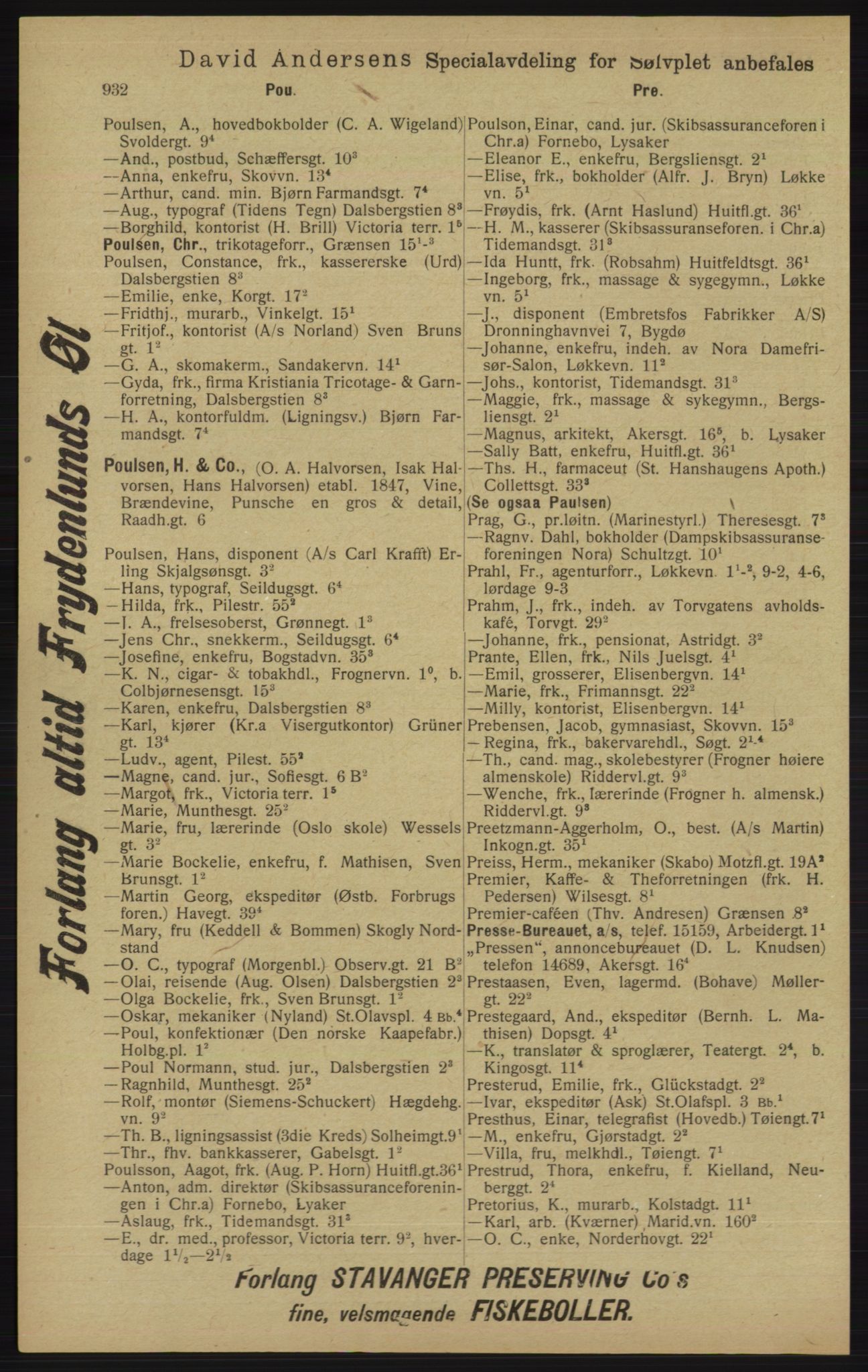 Kristiania/Oslo adressebok, PUBL/-, 1913, s. 944