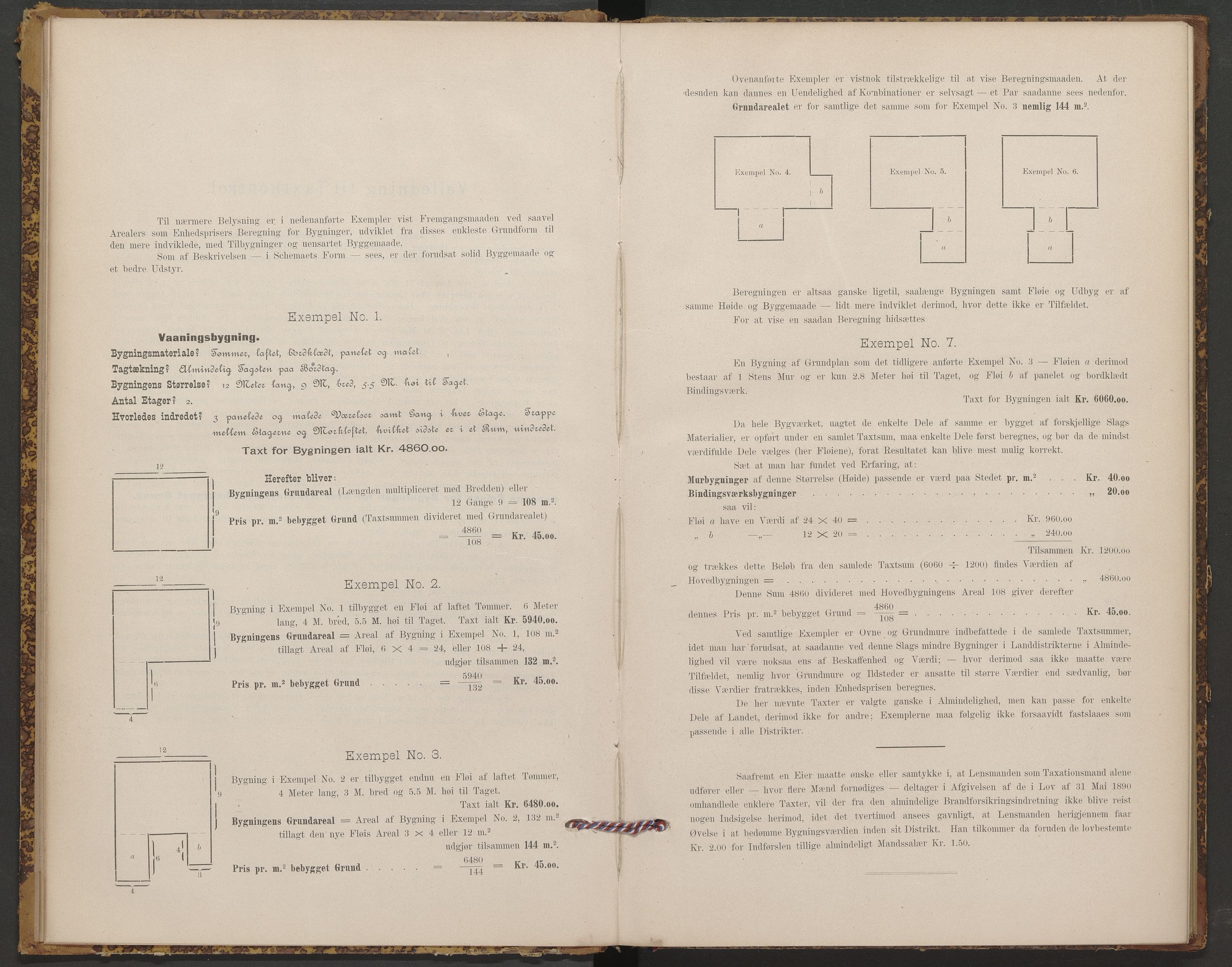 Byneset lensmannskontor, AV/SAT-A-1019/03/Oa/L0001: Branntakstprotokoll, 1895-1897