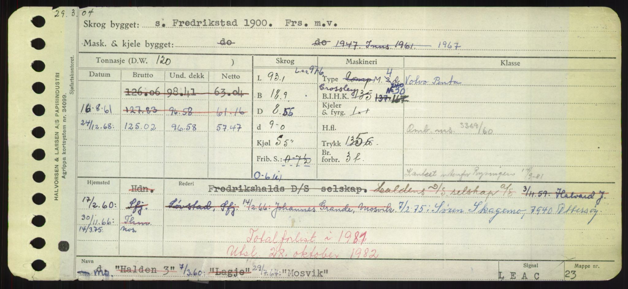 Sjøfartsdirektoratet med forløpere, Skipsmålingen, RA/S-1627/H/Hd/L0025: Fartøy, Min-Mås, s. 329