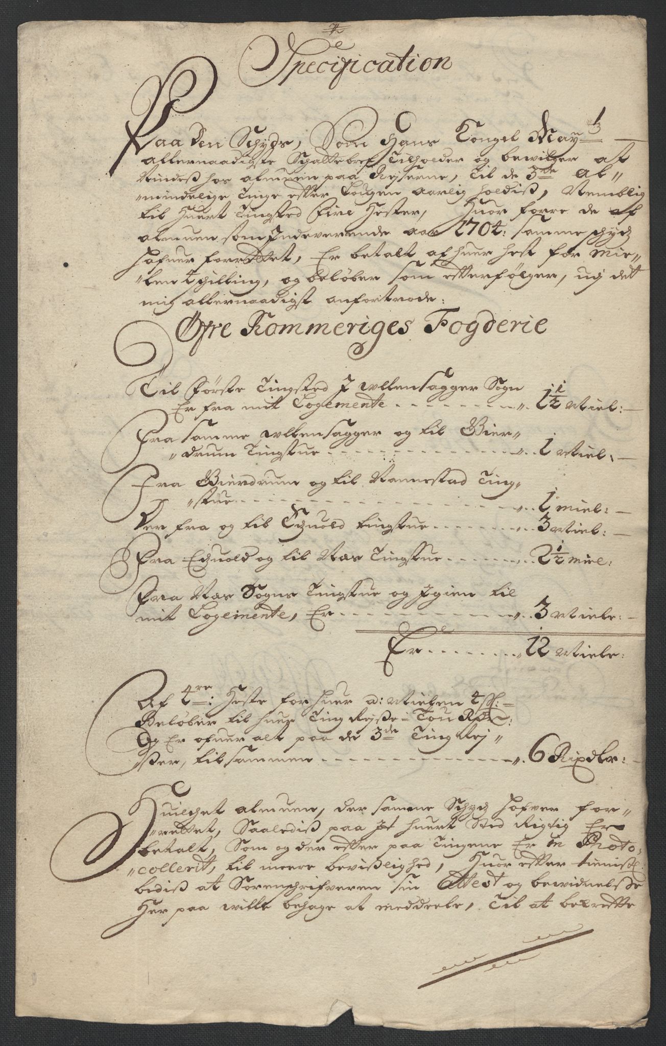 Rentekammeret inntil 1814, Reviderte regnskaper, Fogderegnskap, RA/EA-4092/R12/L0717: Fogderegnskap Øvre Romerike, 1704-1705, s. 233