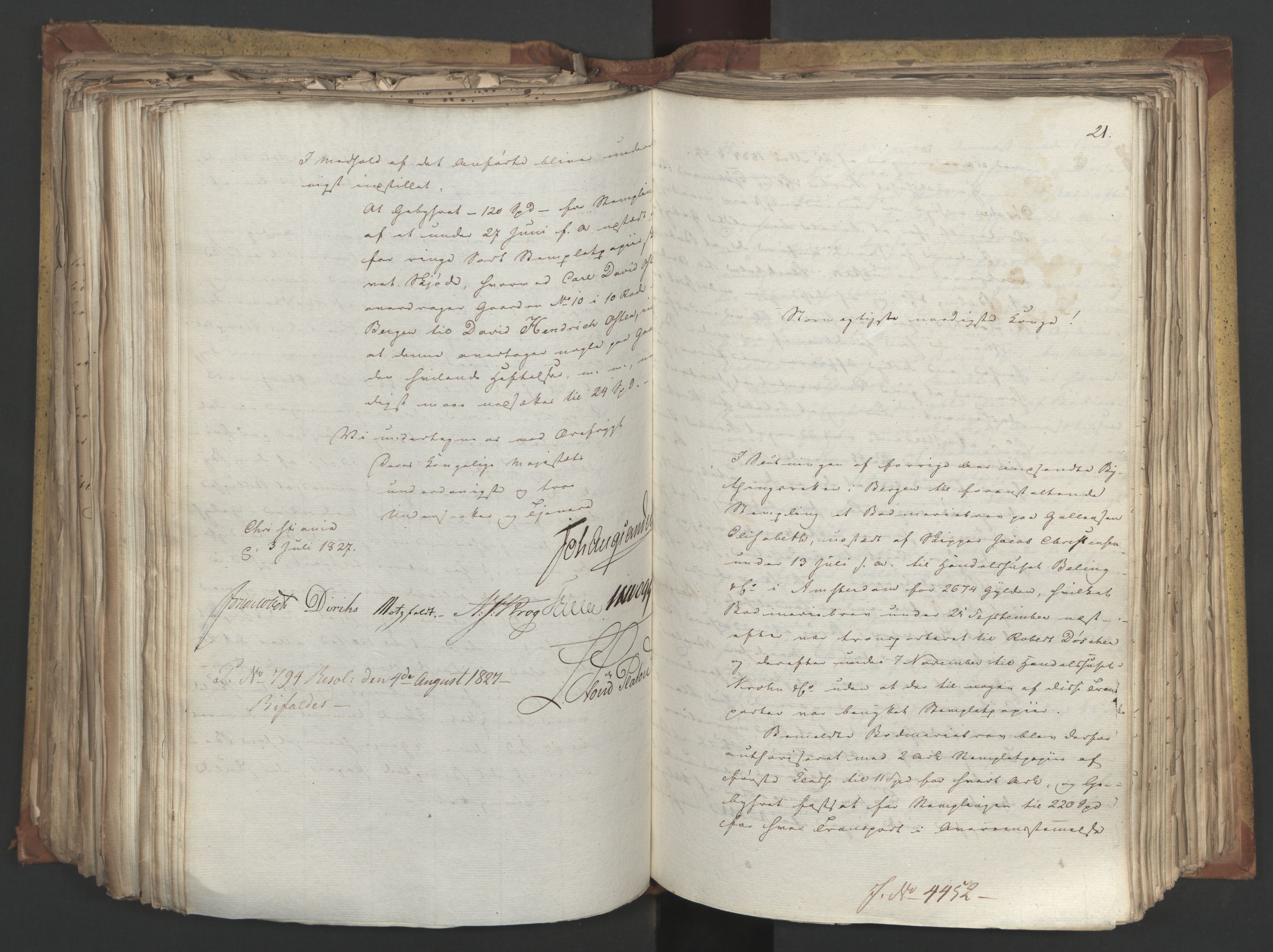 Statsrådsavdelingen i Stockholm, AV/RA-S-1003/D/Da/L0051: Regjeringsinnstillinger nr. 4310-4565, 1827, s. 364