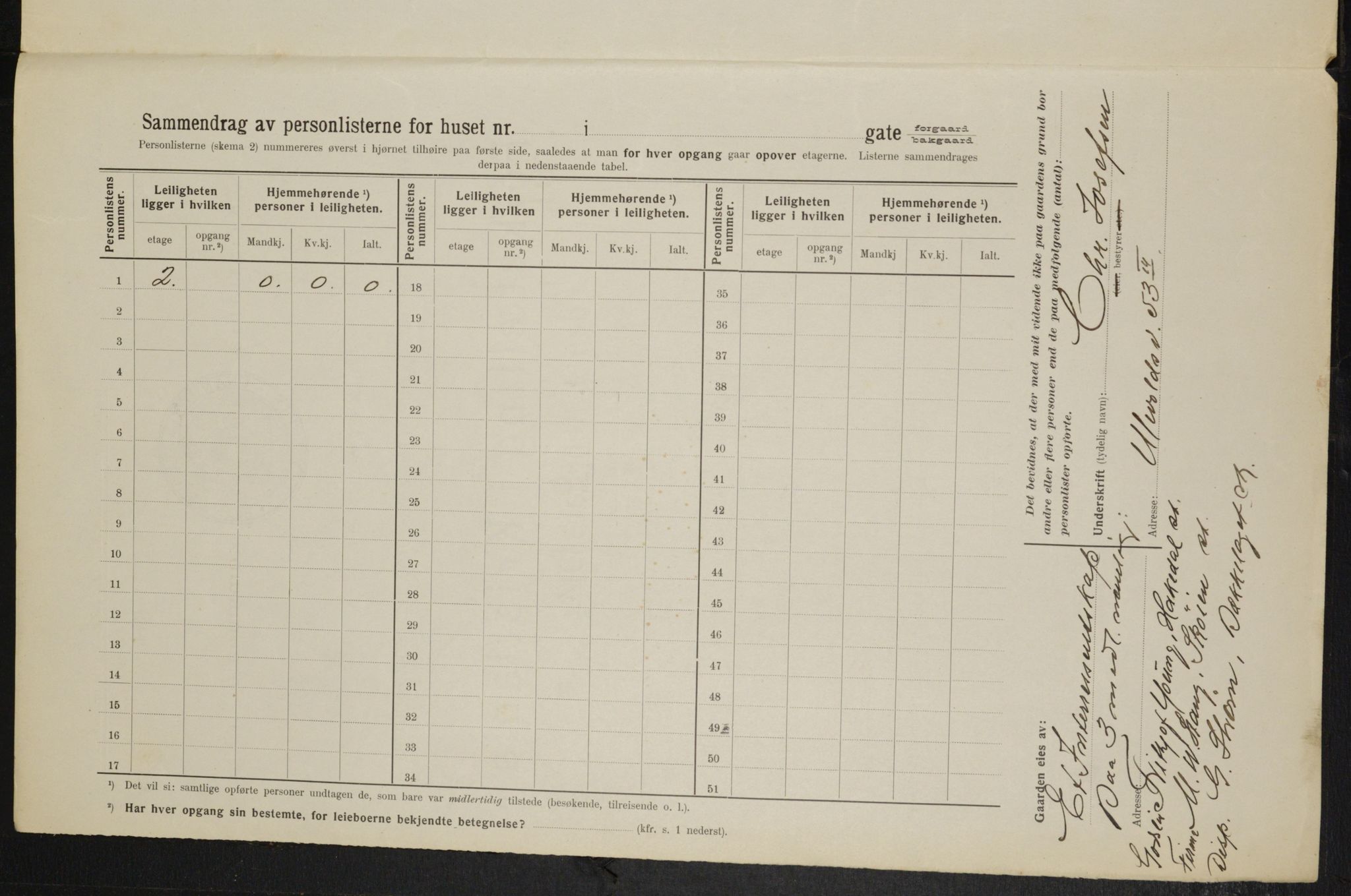 OBA, Kommunal folketelling 1.2.1914 for Kristiania, 1914, s. 129186