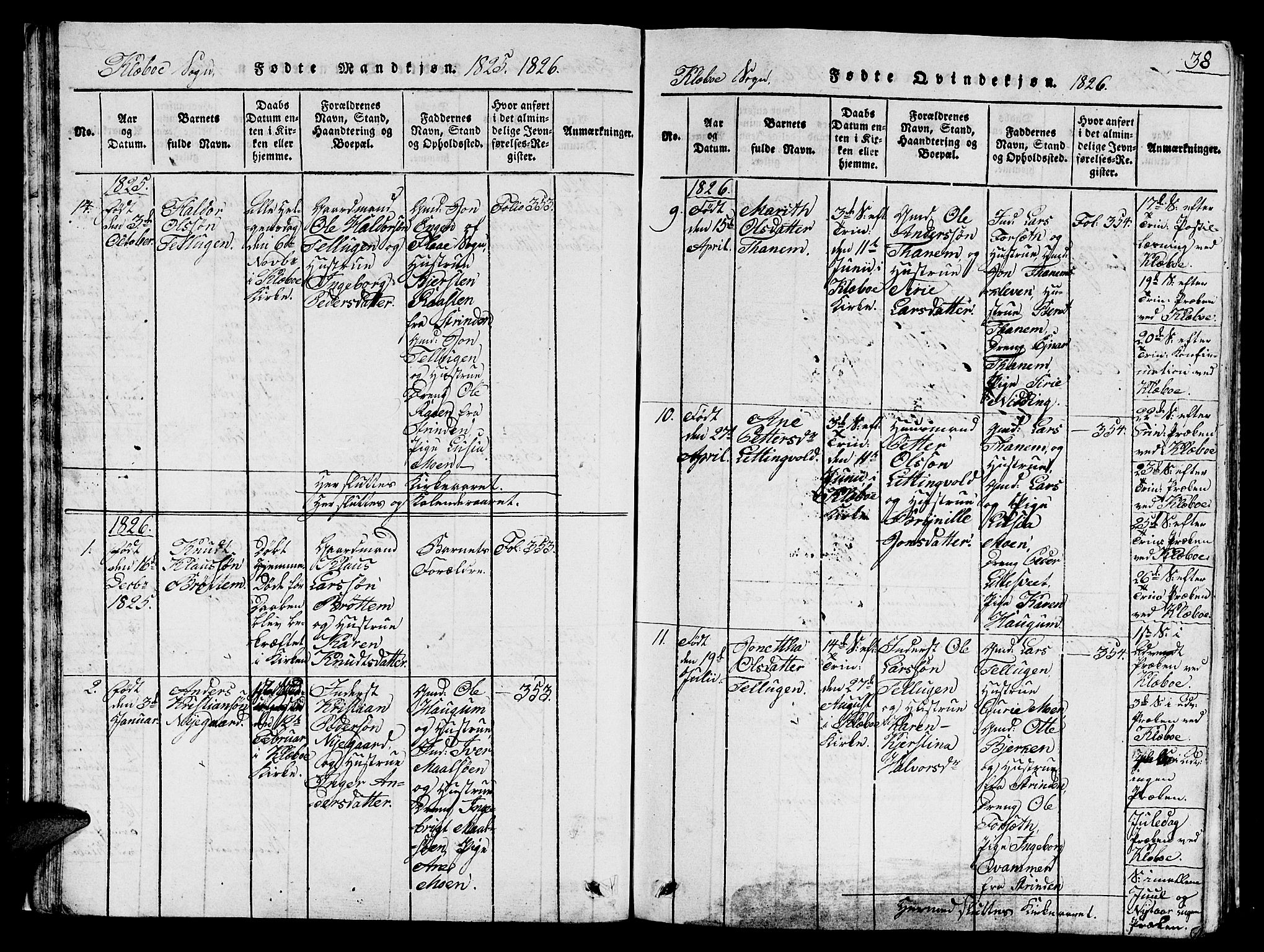 Ministerialprotokoller, klokkerbøker og fødselsregistre - Sør-Trøndelag, AV/SAT-A-1456/618/L0450: Klokkerbok nr. 618C01, 1816-1865, s. 38