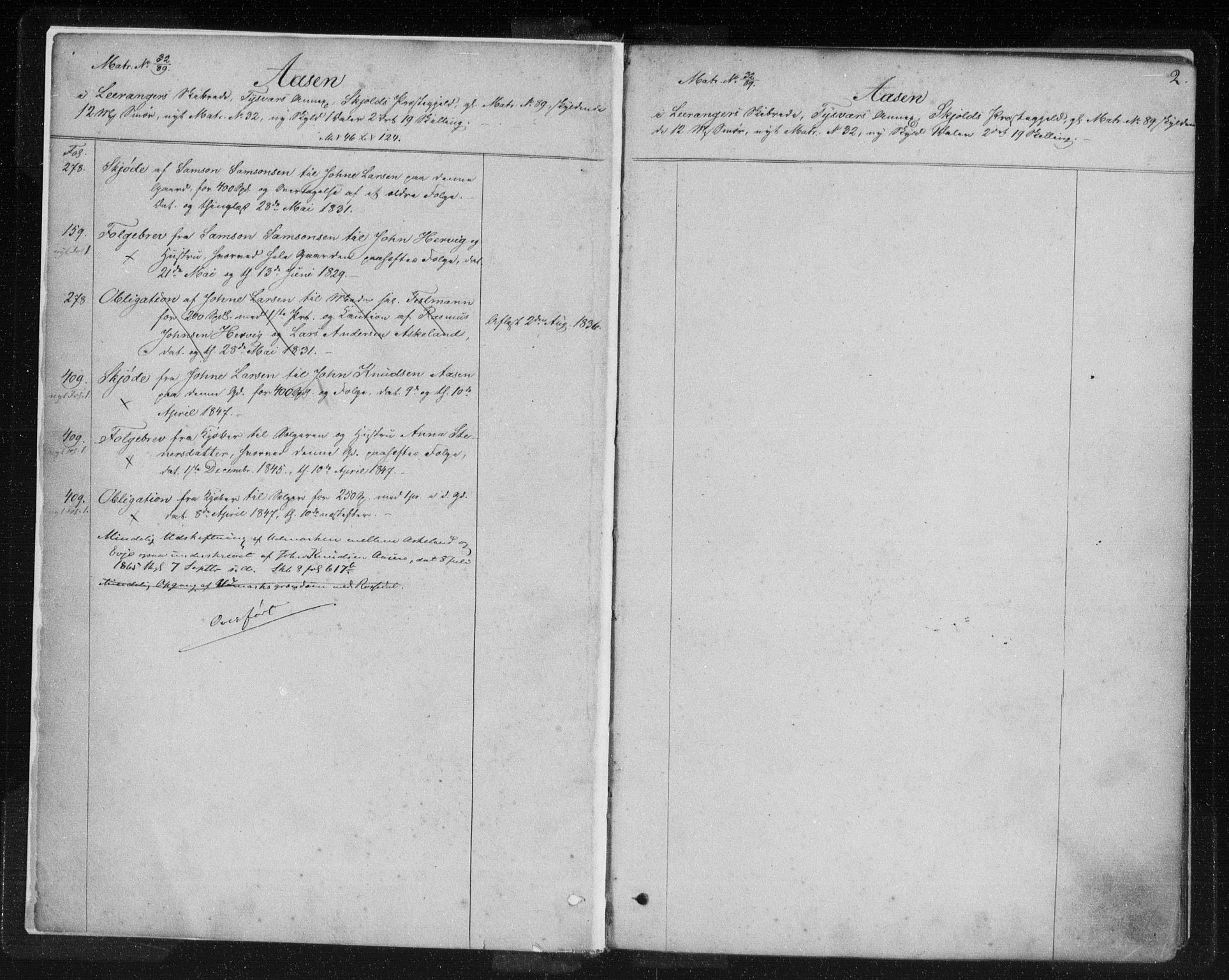 Karmsund sorenskriveri, SAST/A-100311/01/II/IIA/L0012: Panteregister nr. II AB 12, 1850, s. 2