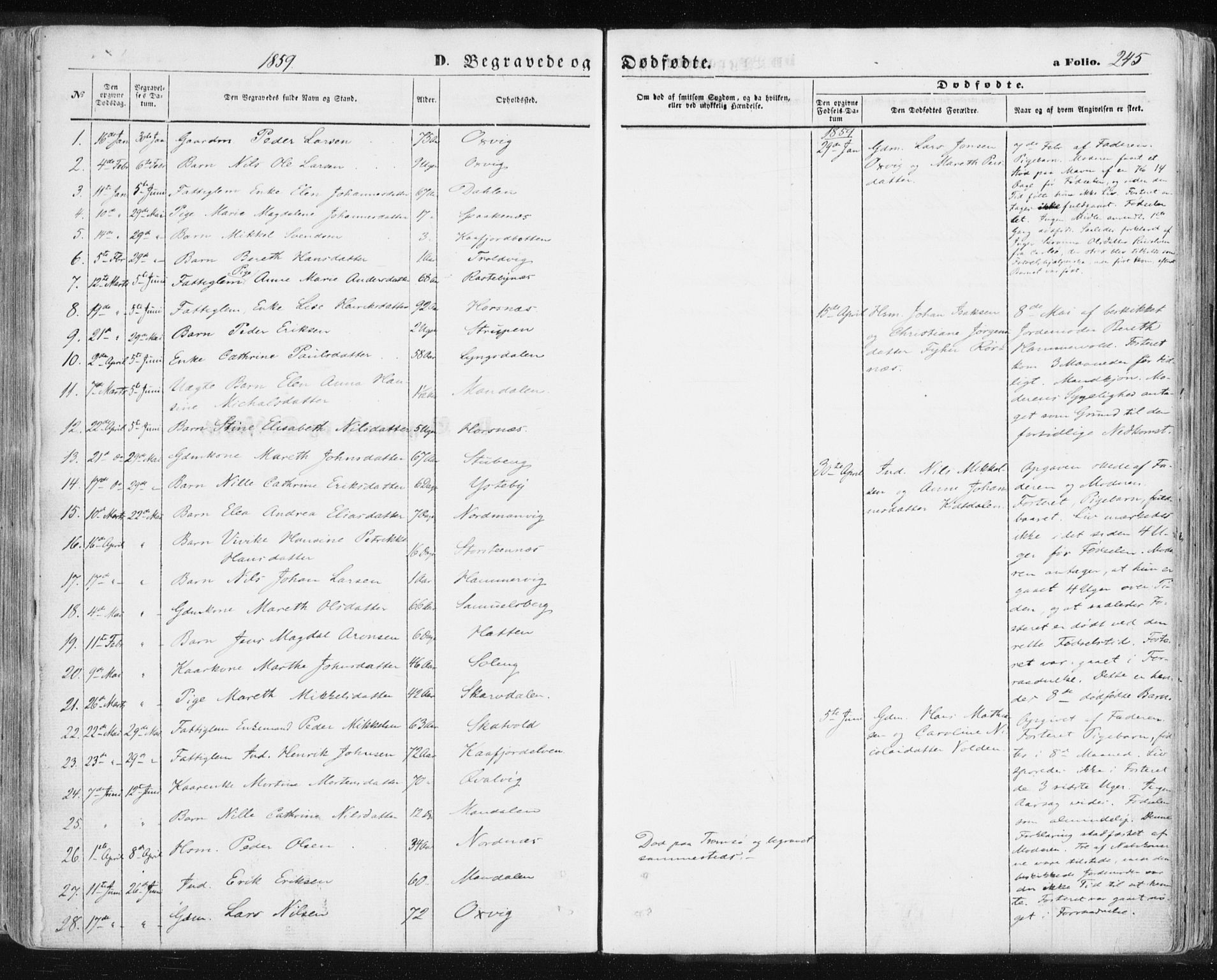 Lyngen sokneprestembete, AV/SATØ-S-1289/H/He/Hea/L0005kirke: Ministerialbok nr. 5, 1859-1869, s. 245