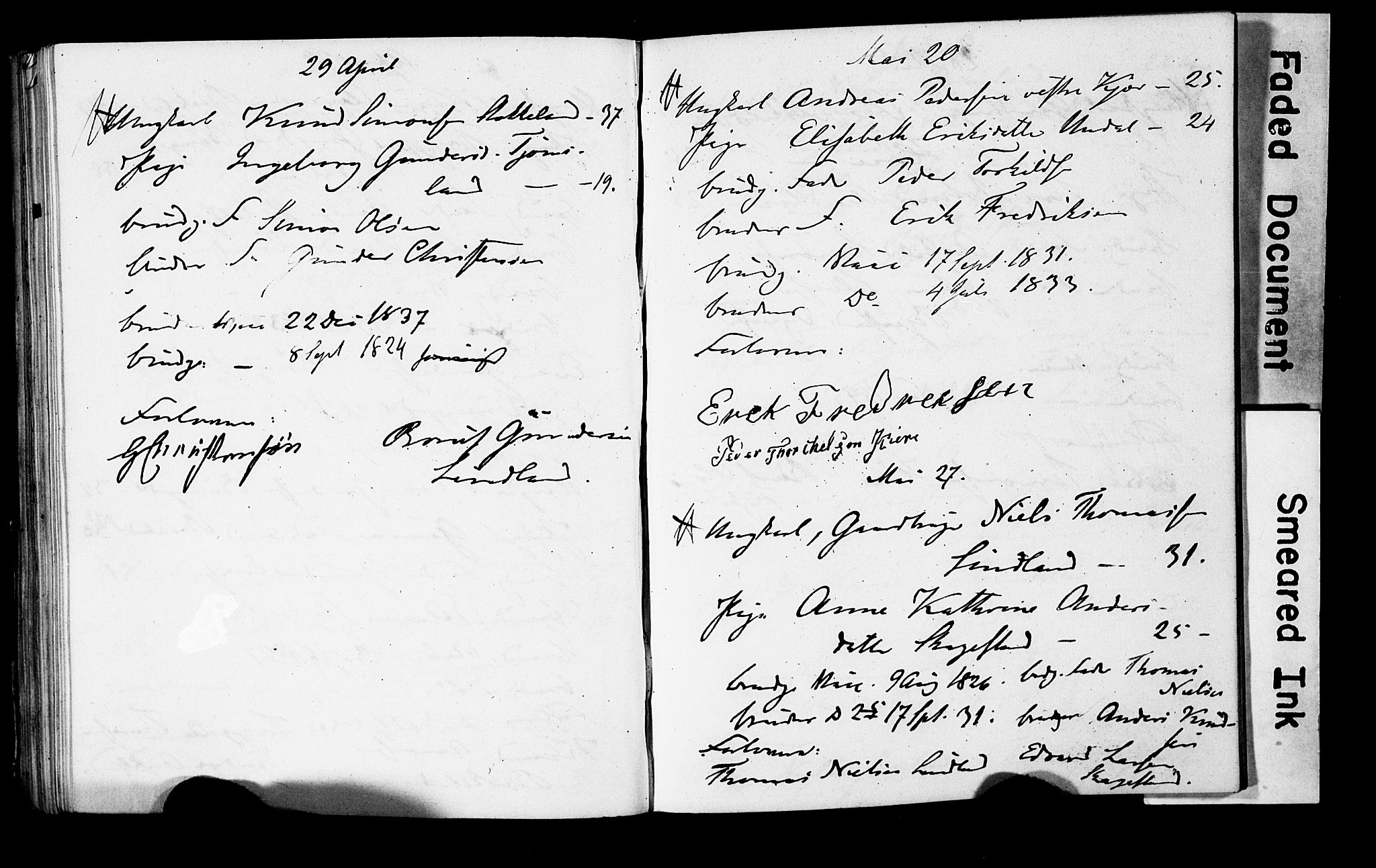 Holum sokneprestkontor, AV/SAK-1111-0022/F/Fe/L0001: Lysningsprotokoll nr. II 5 1, 1847-1858, s. 47