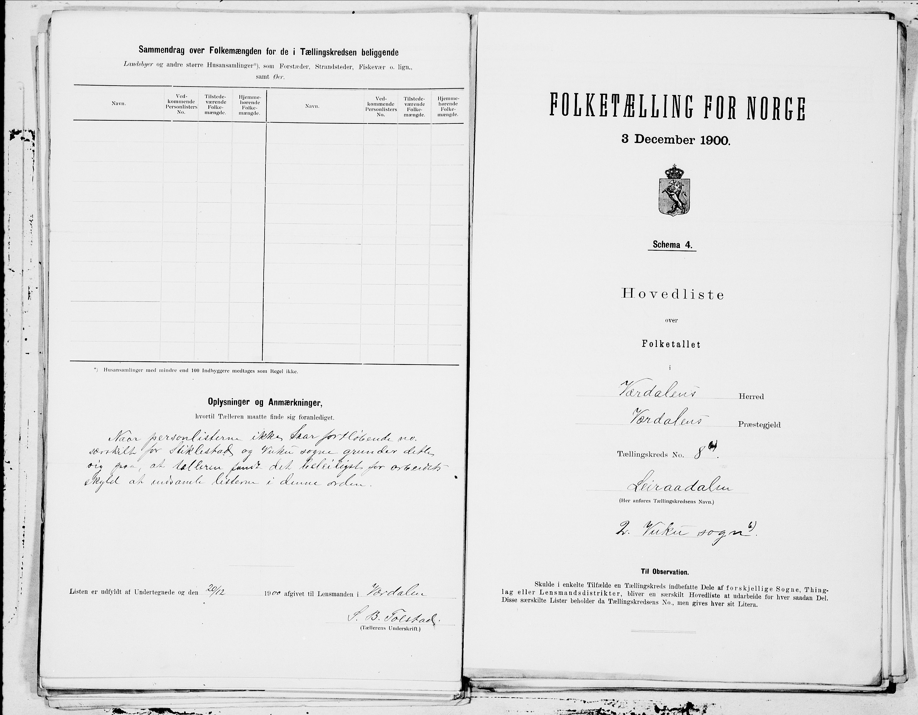 SAT, Folketelling 1900 for 1721 Verdal herred, 1900, s. 20