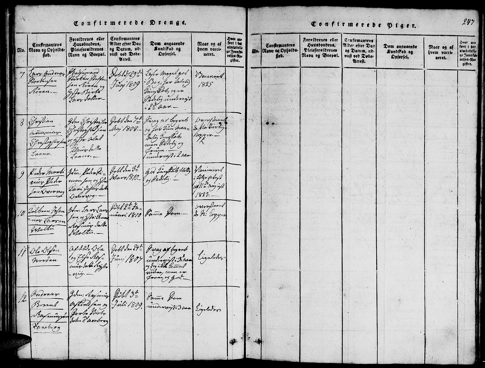 Ministerialprotokoller, klokkerbøker og fødselsregistre - Møre og Romsdal, AV/SAT-A-1454/507/L0078: Klokkerbok nr. 507C01, 1816-1840, s. 247