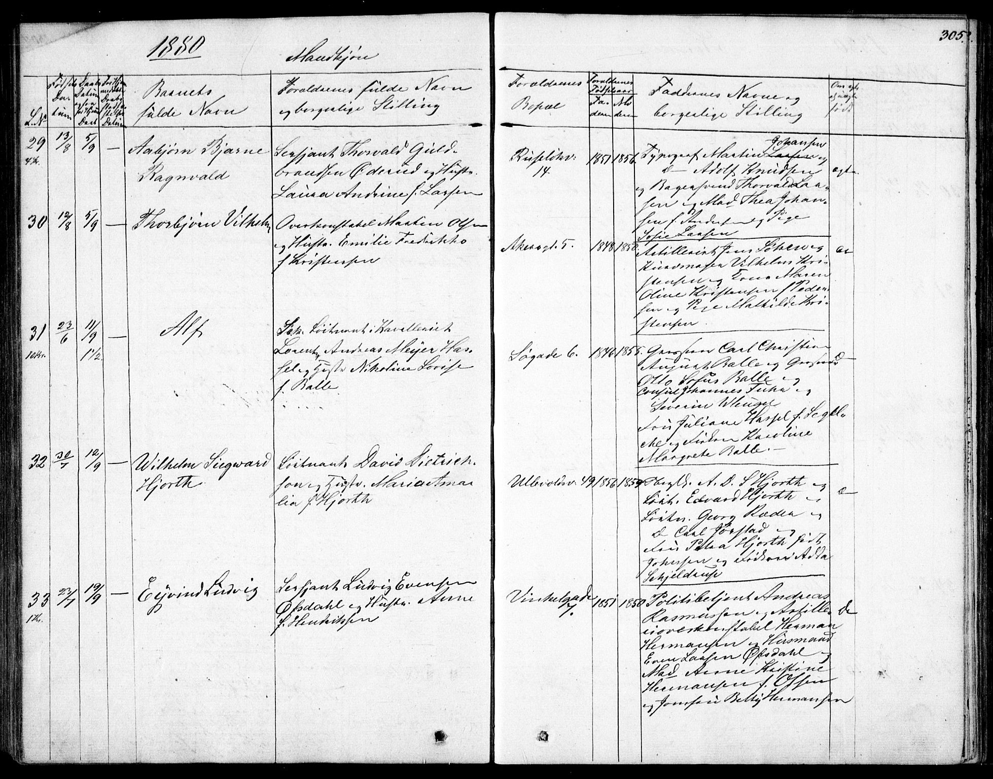Garnisonsmenigheten Kirkebøker, SAO/A-10846/F/Fa/L0007: Ministerialbok nr. 7, 1828-1881, s. 305