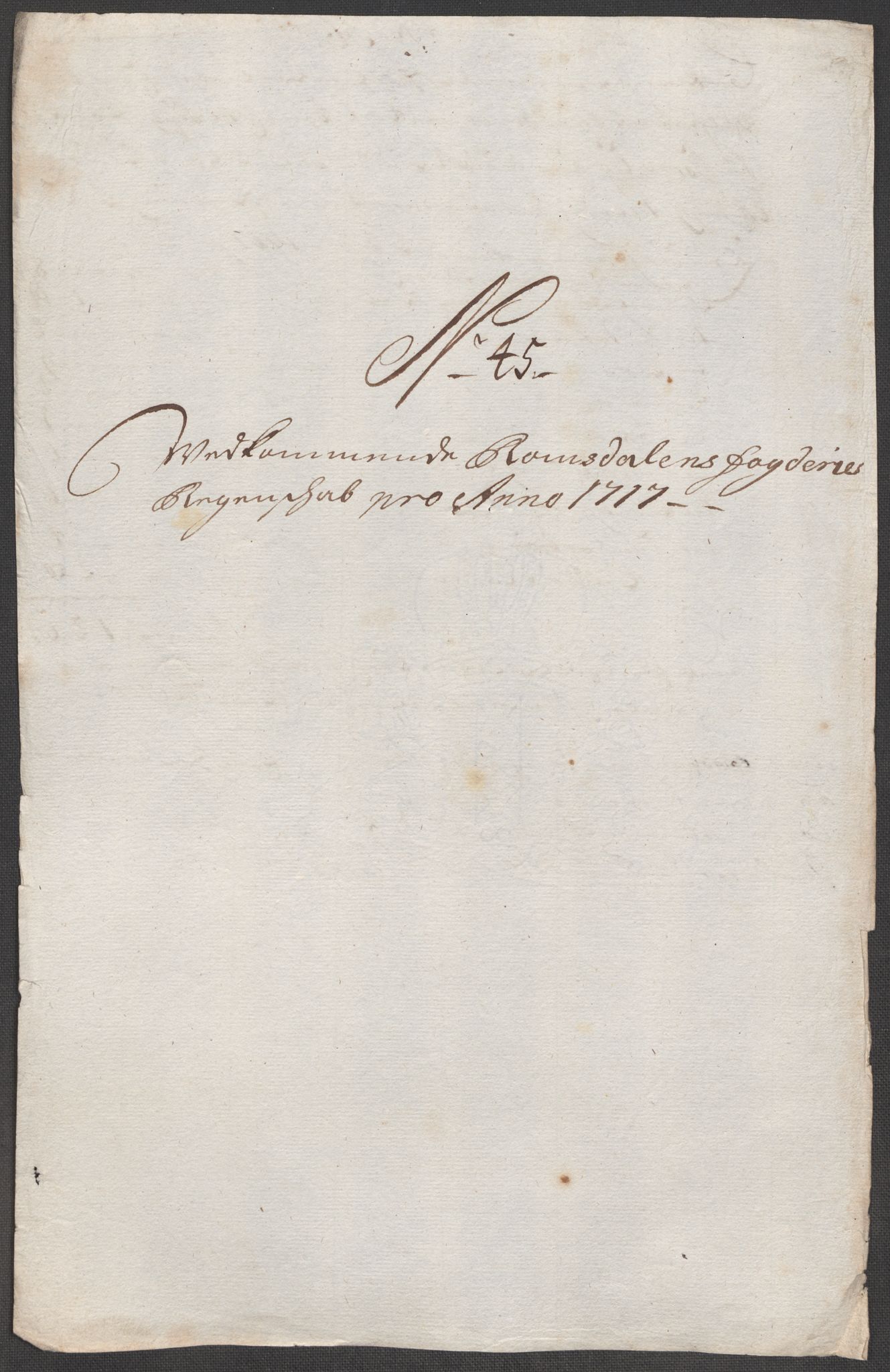 Rentekammeret inntil 1814, Reviderte regnskaper, Fogderegnskap, RA/EA-4092/R55/L3664: Fogderegnskap Romsdal, 1717, s. 231