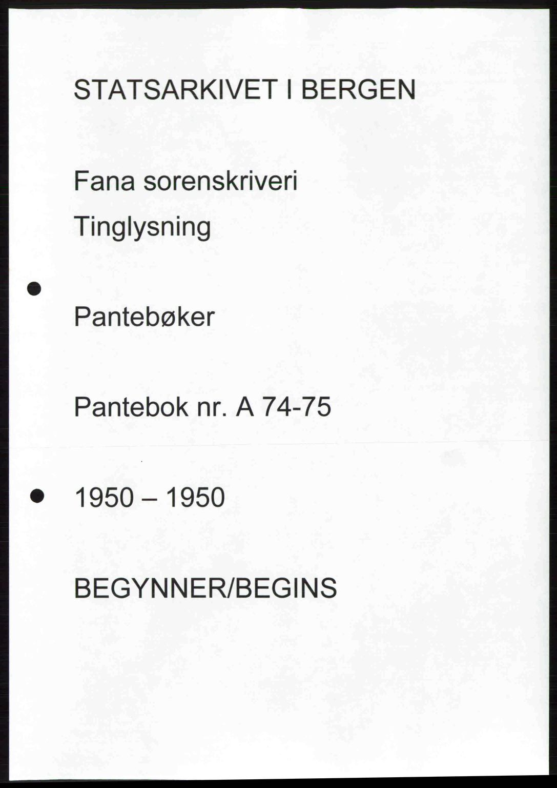 Midhordland sorenskriveri, AV/SAB-A-3001/1/G/Gb/Gbj/L0039: Pantebok nr. A74-75, 1950-1950