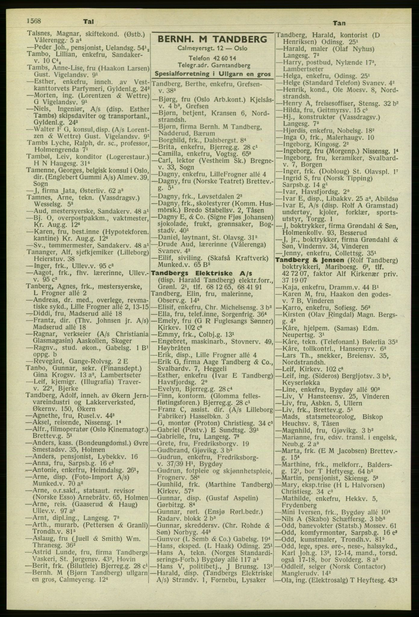 Kristiania/Oslo adressebok, PUBL/-, 1958-1959, s. 1568