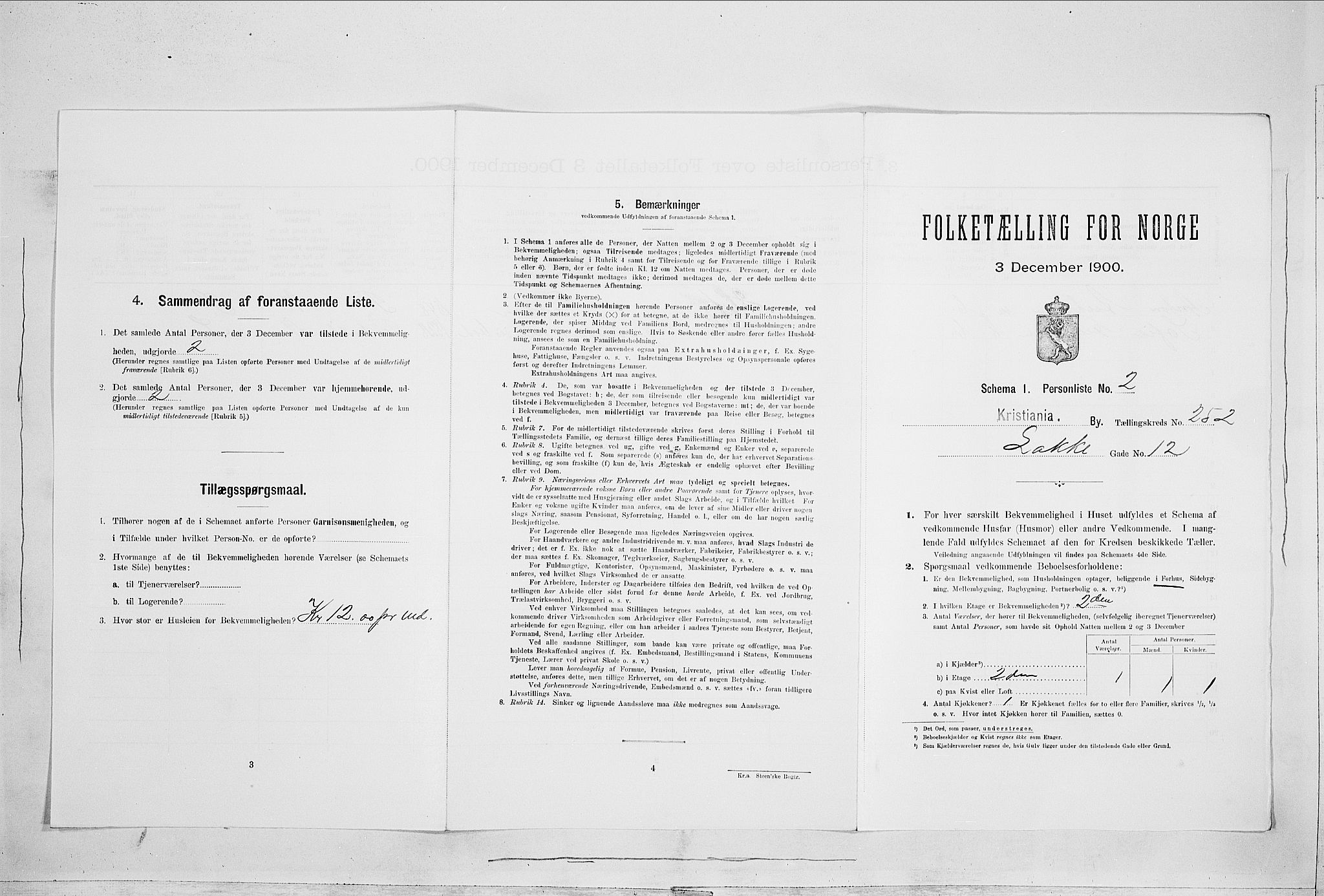 SAO, Folketelling 1900 for 0301 Kristiania kjøpstad, 1900, s. 50297