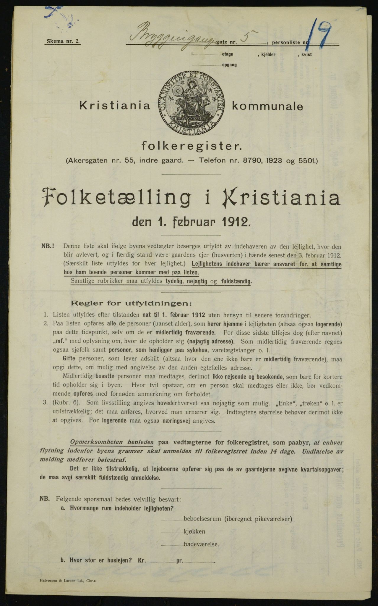 OBA, Kommunal folketelling 1.2.1912 for Kristiania, 1912, s. 10181