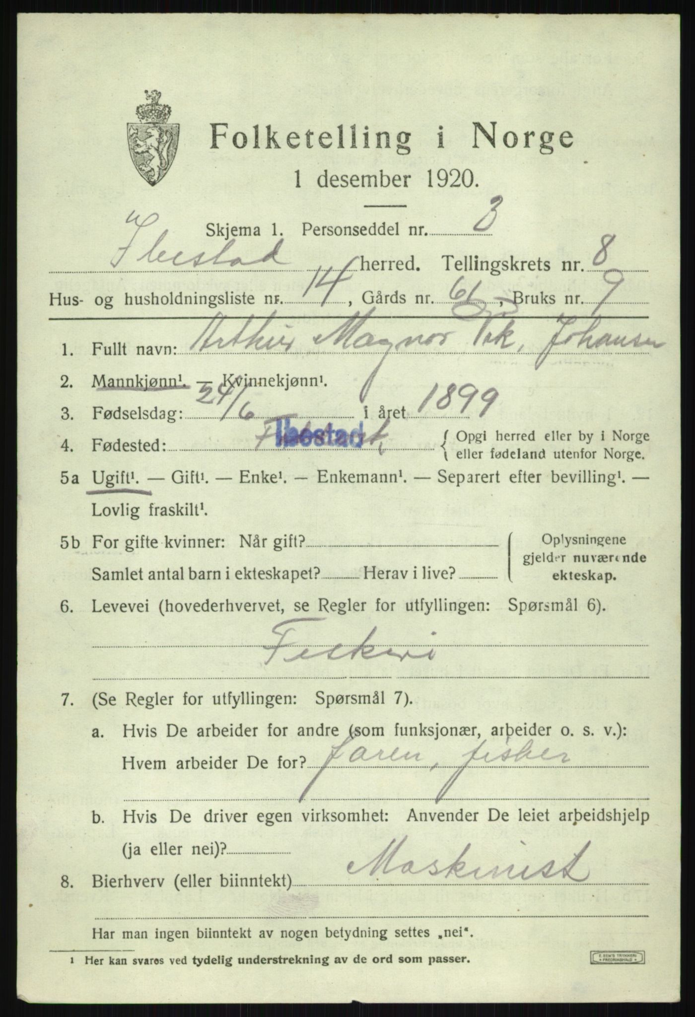SATØ, Folketelling 1920 for 1917 Ibestad herred, 1920, s. 5165