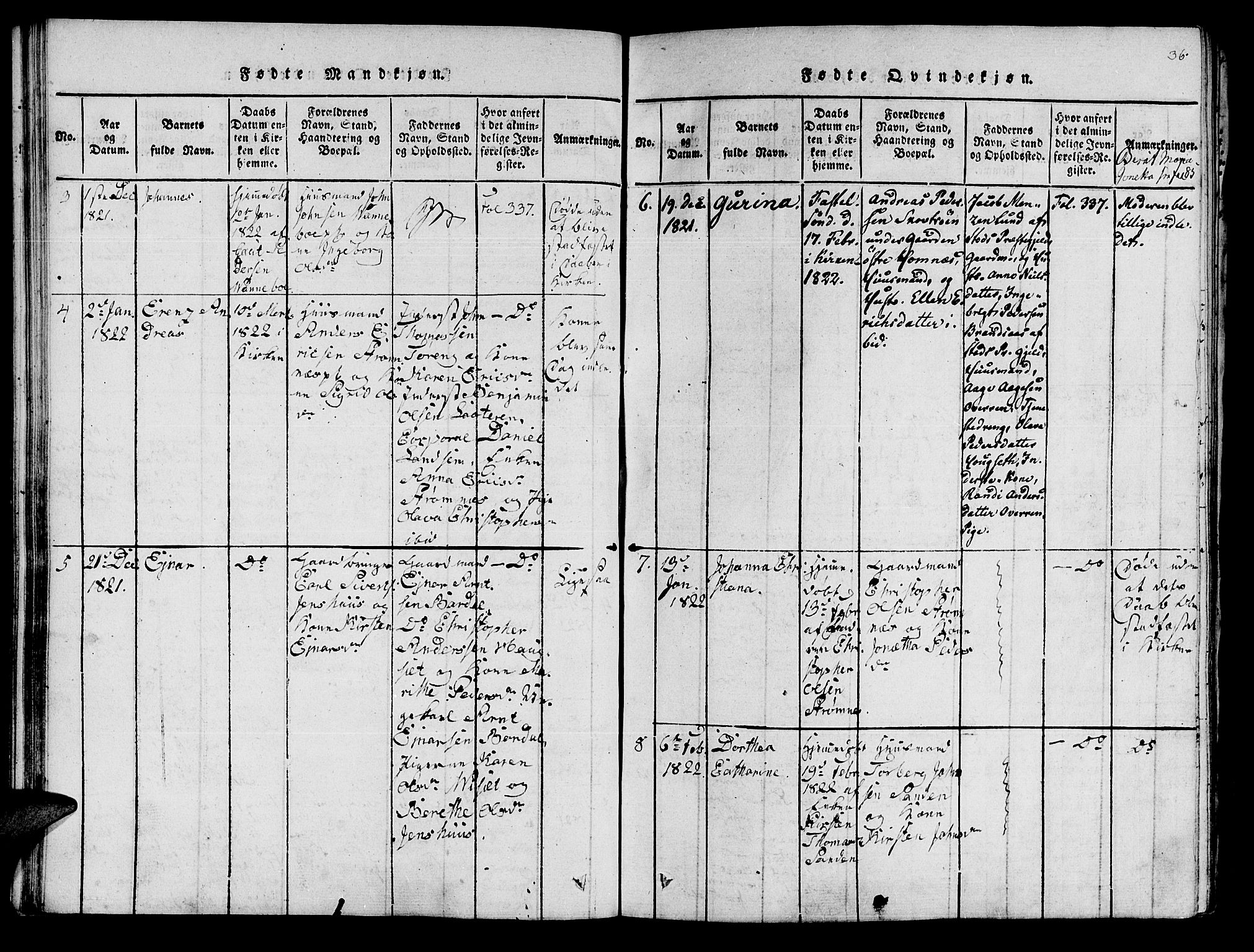 Ministerialprotokoller, klokkerbøker og fødselsregistre - Nord-Trøndelag, SAT/A-1458/741/L0387: Ministerialbok nr. 741A03 /1, 1817-1822, s. 36