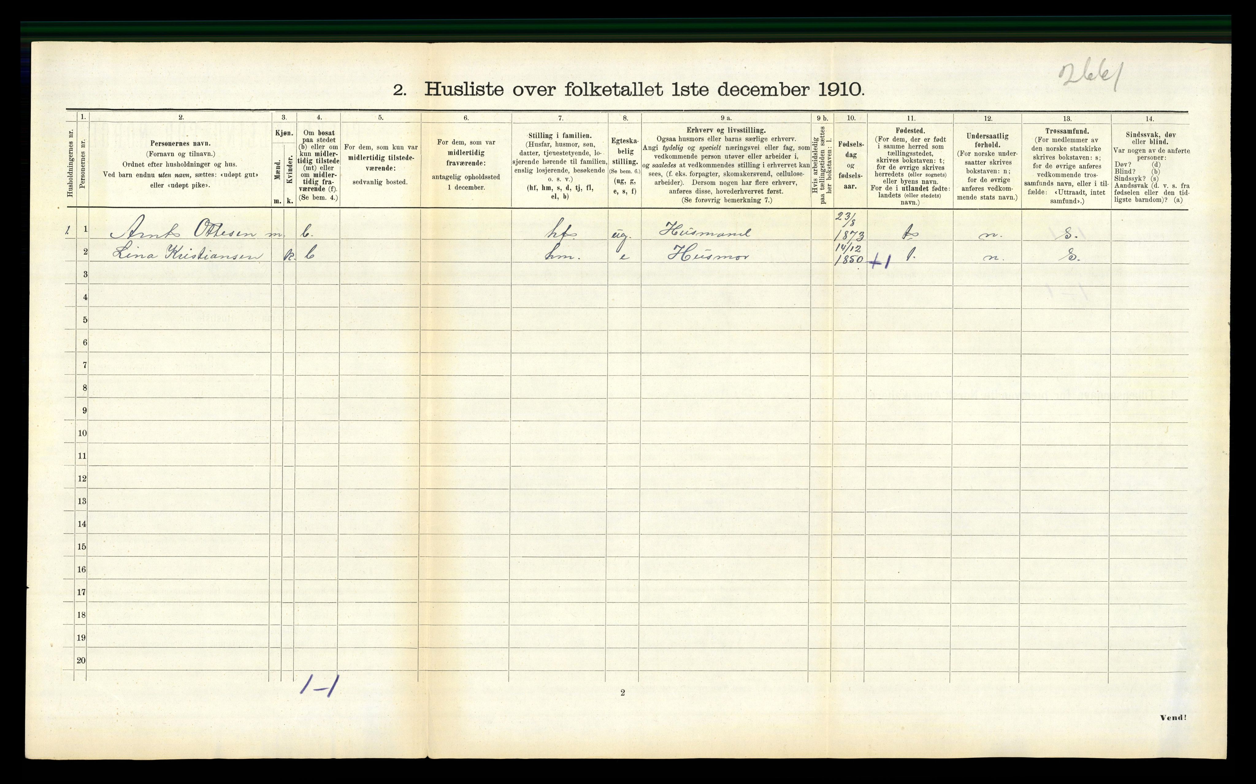 RA, Folketelling 1910 for 1630 Aa herred, 1910, s. 543