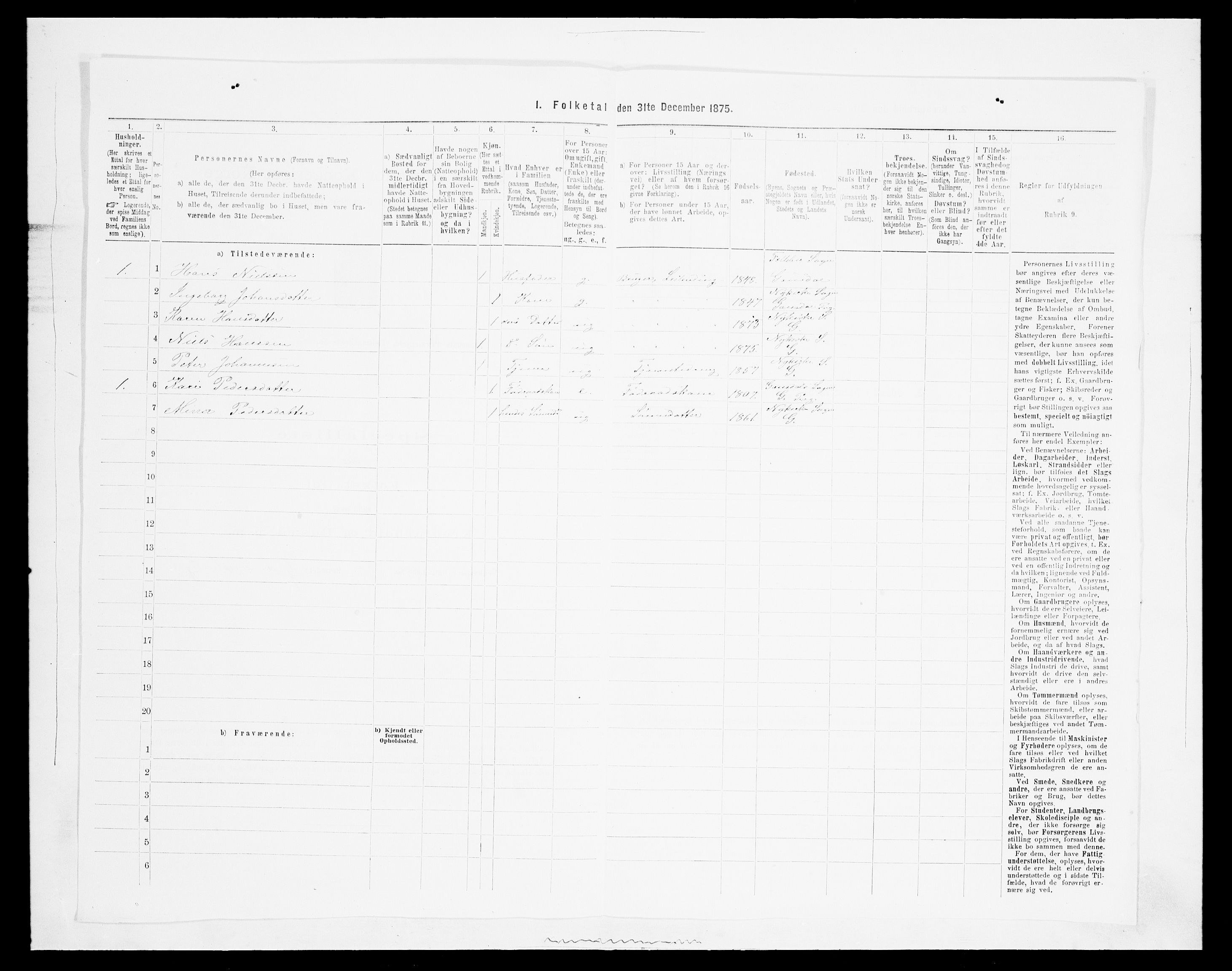 SAH, Folketelling 1875 for 0522P Gausdal prestegjeld, 1875, s. 1270