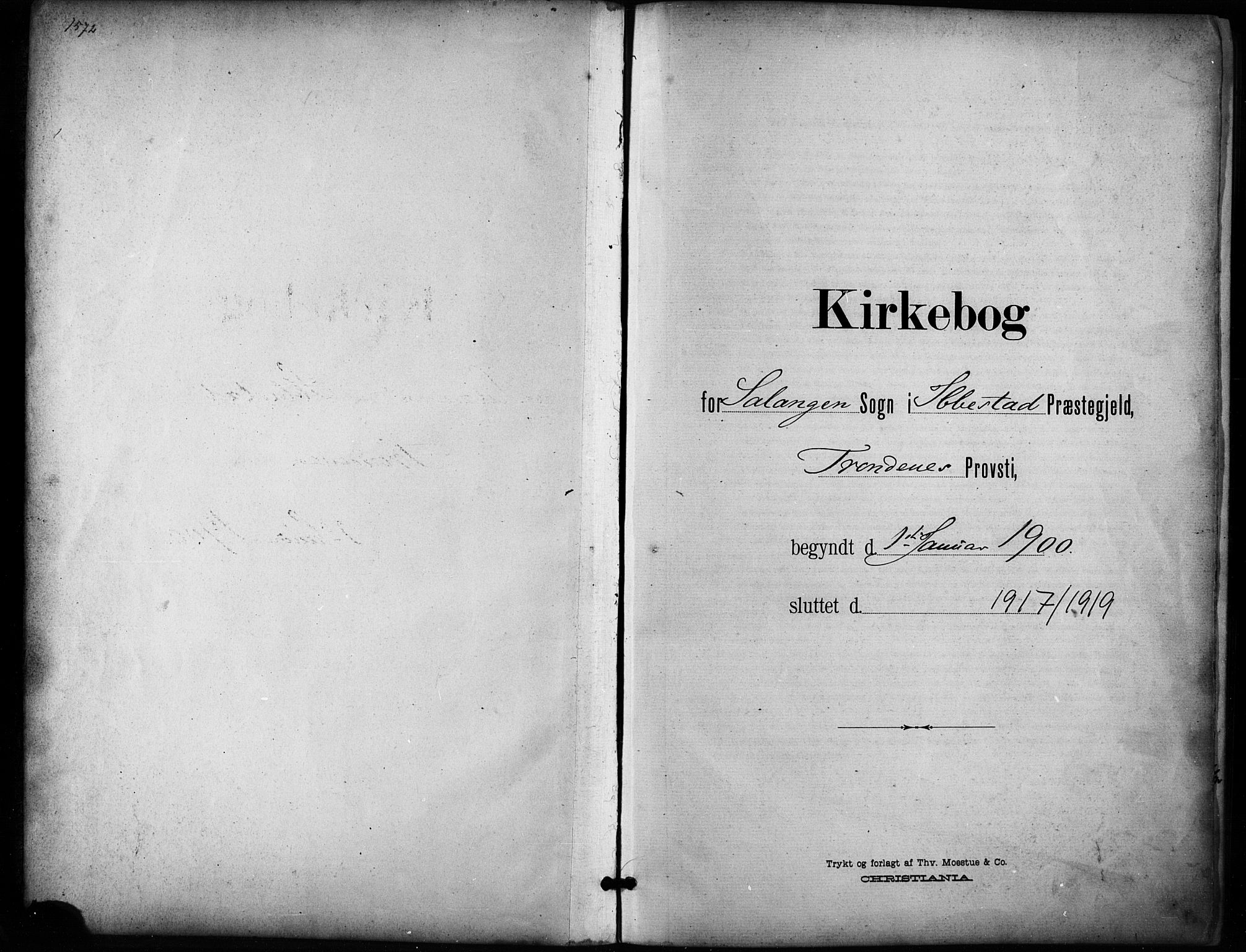 Salangen sokneprestembete, AV/SATØ-S-1324/H/Hb/L0004klokker: Klokkerbok nr. 4, 1900-1924