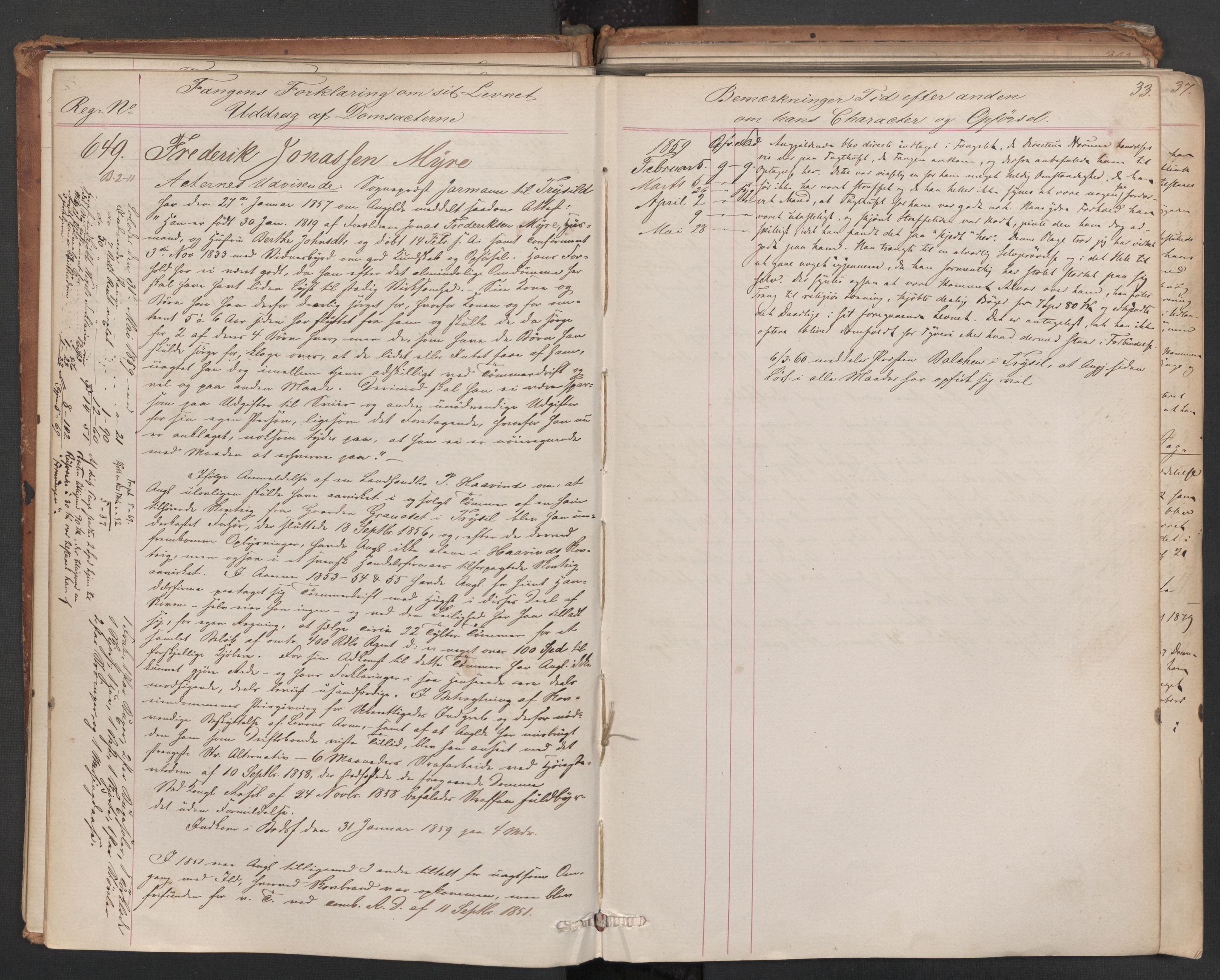 Botsfengslet, AV/RA-S-1539/D/Db/Dbb/L0006: 614b - 994b, 1858-1860, s. 33
