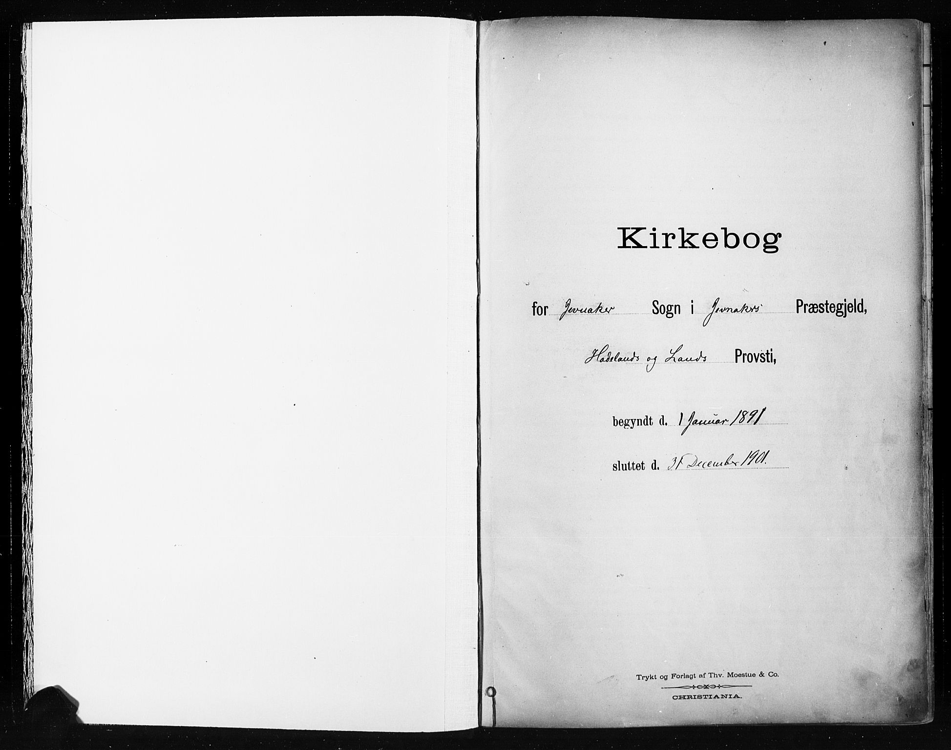 Jevnaker prestekontor, SAH/PREST-116/H/Ha/Haa/L0009: Ministerialbok nr. 9, 1891-1901