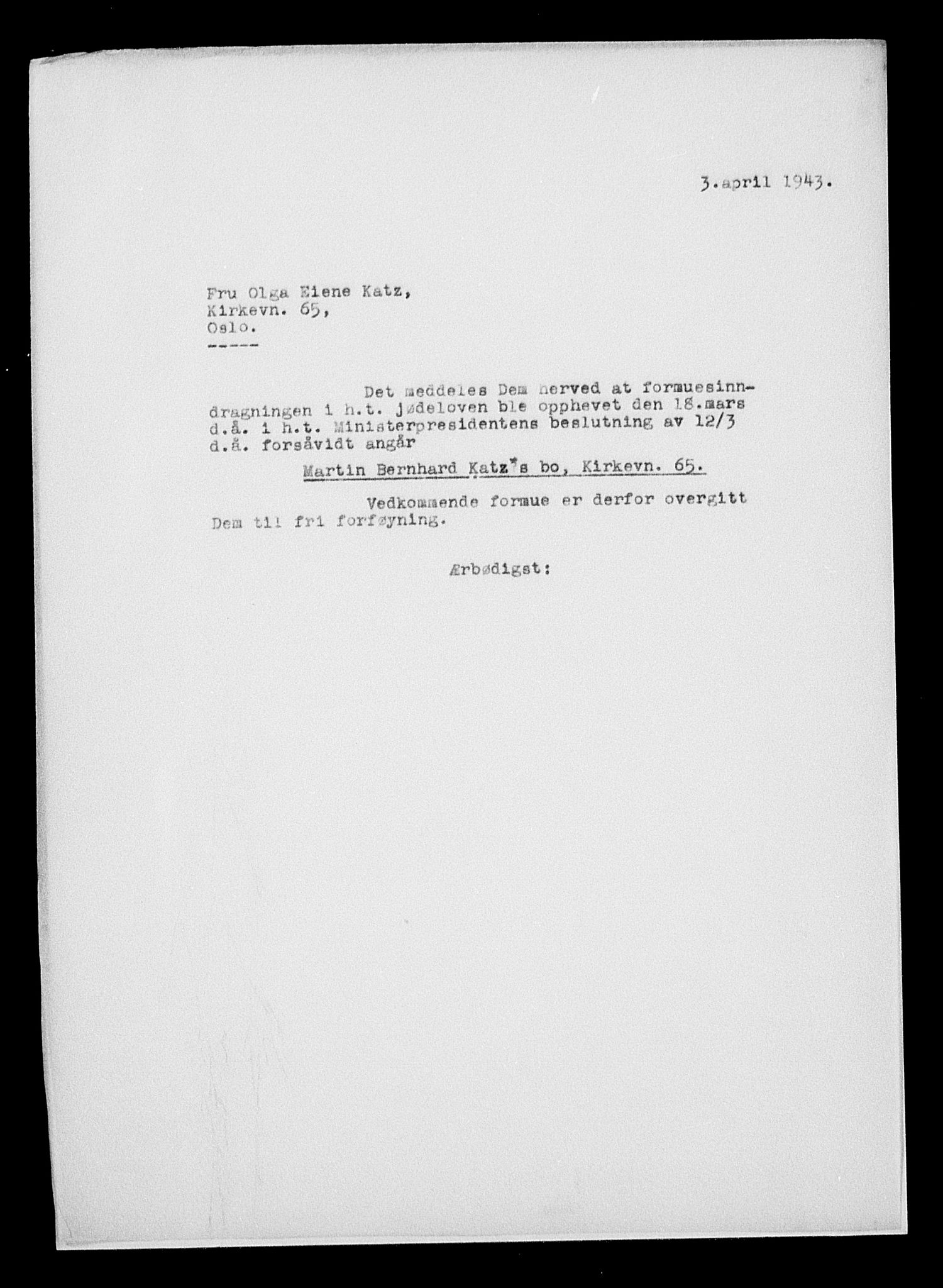 Justisdepartementet, Tilbakeføringskontoret for inndratte formuer, AV/RA-S-1564/H/Hc/Hcc/L0950: --, 1945-1947, s. 122