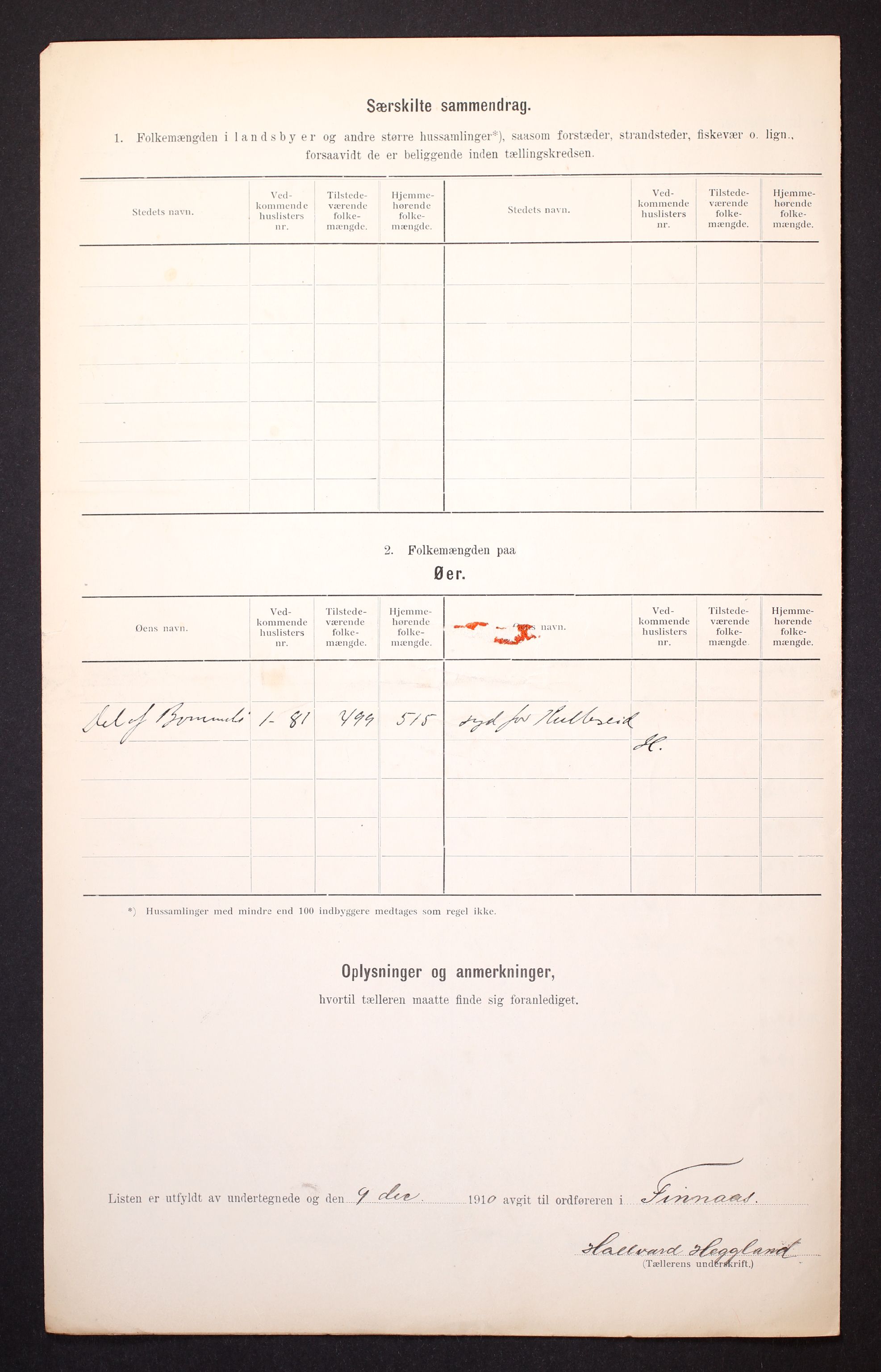 RA, Folketelling 1910 for 1218 Finnås herred, 1910, s. 52