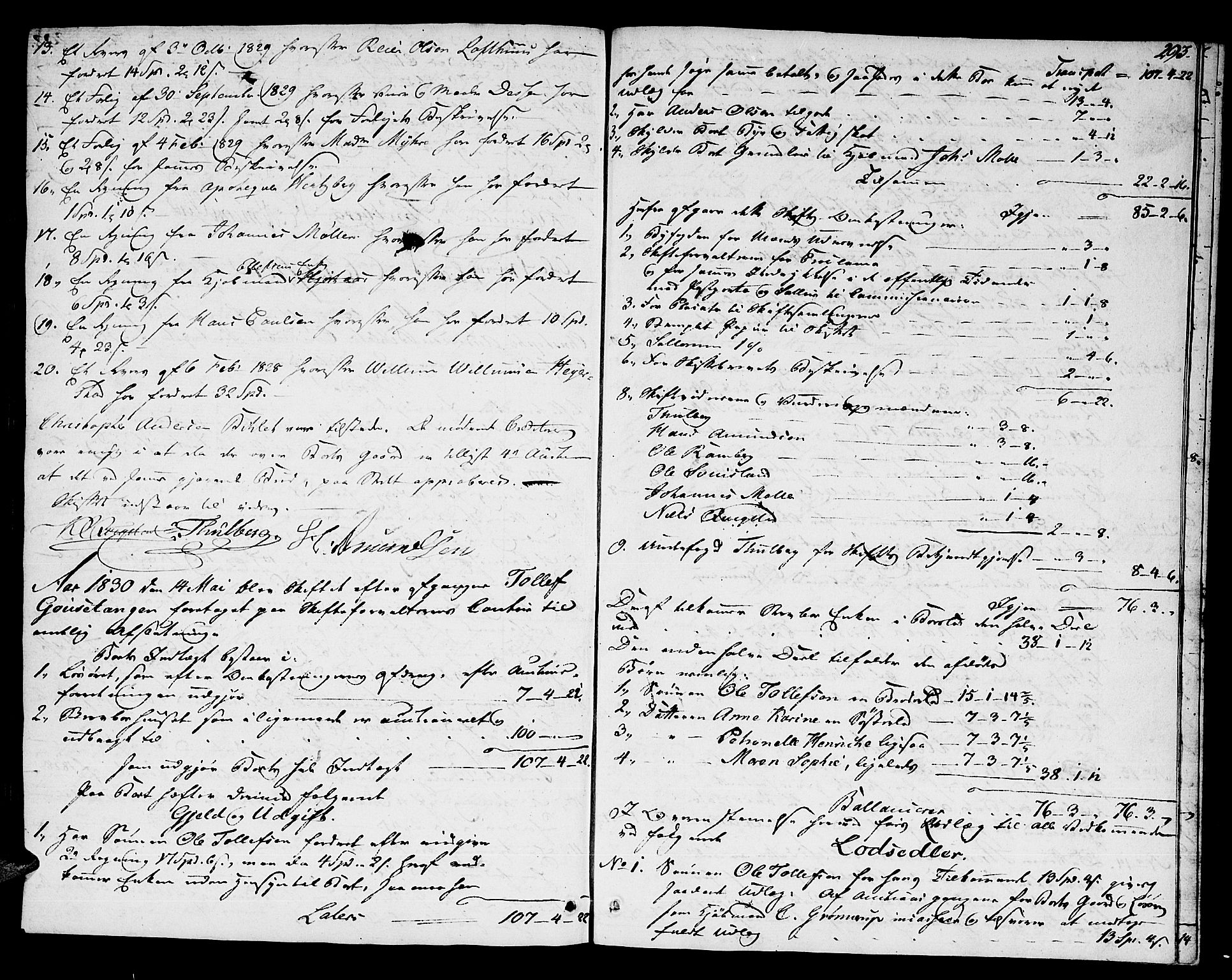 Holmestrand byfogd, AV/SAKO-A-223/H/Hc/L0001: Skifteforhandlingsprotokoll, 1809-1830, s. 293