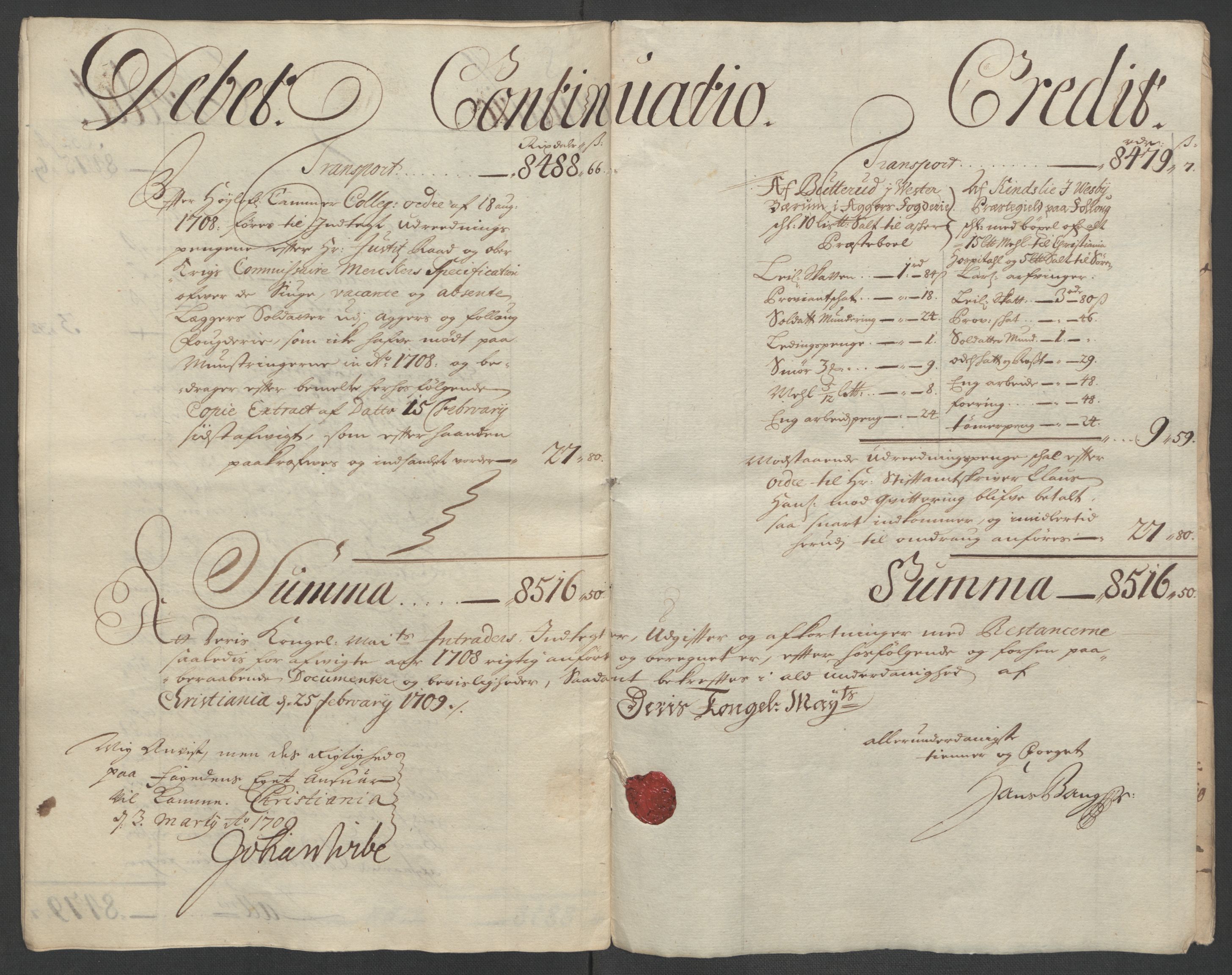 Rentekammeret inntil 1814, Reviderte regnskaper, Fogderegnskap, AV/RA-EA-4092/R10/L0447: Fogderegnskap Aker og Follo, 1707-1709, s. 220