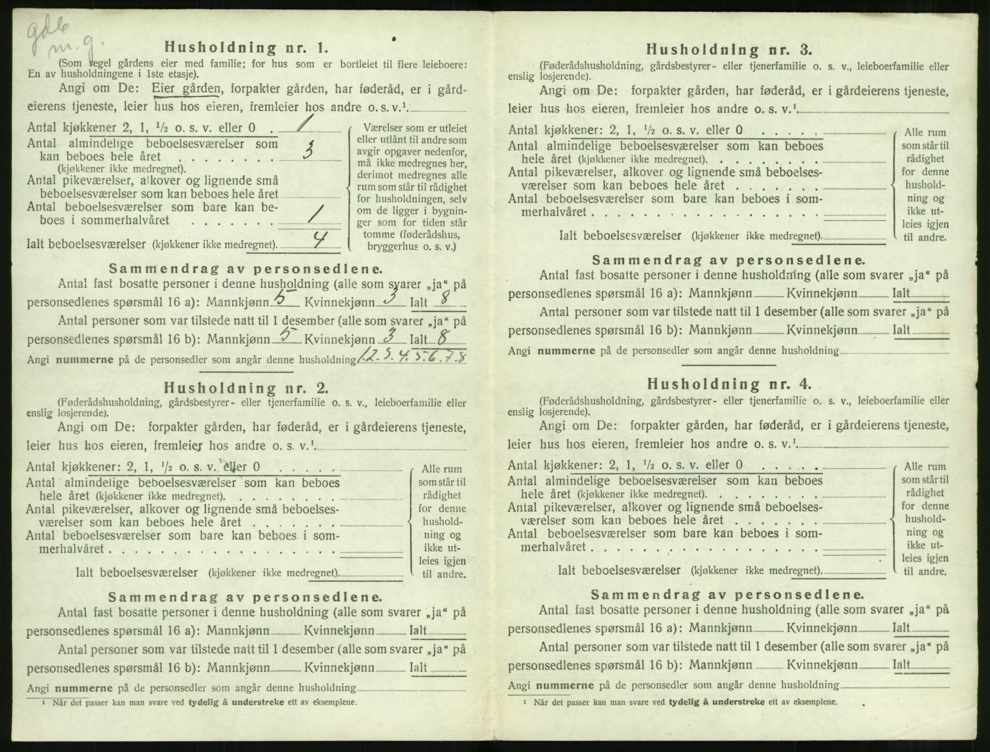 SAT, Folketelling 1920 for 1519 Volda herred, 1920, s. 1807