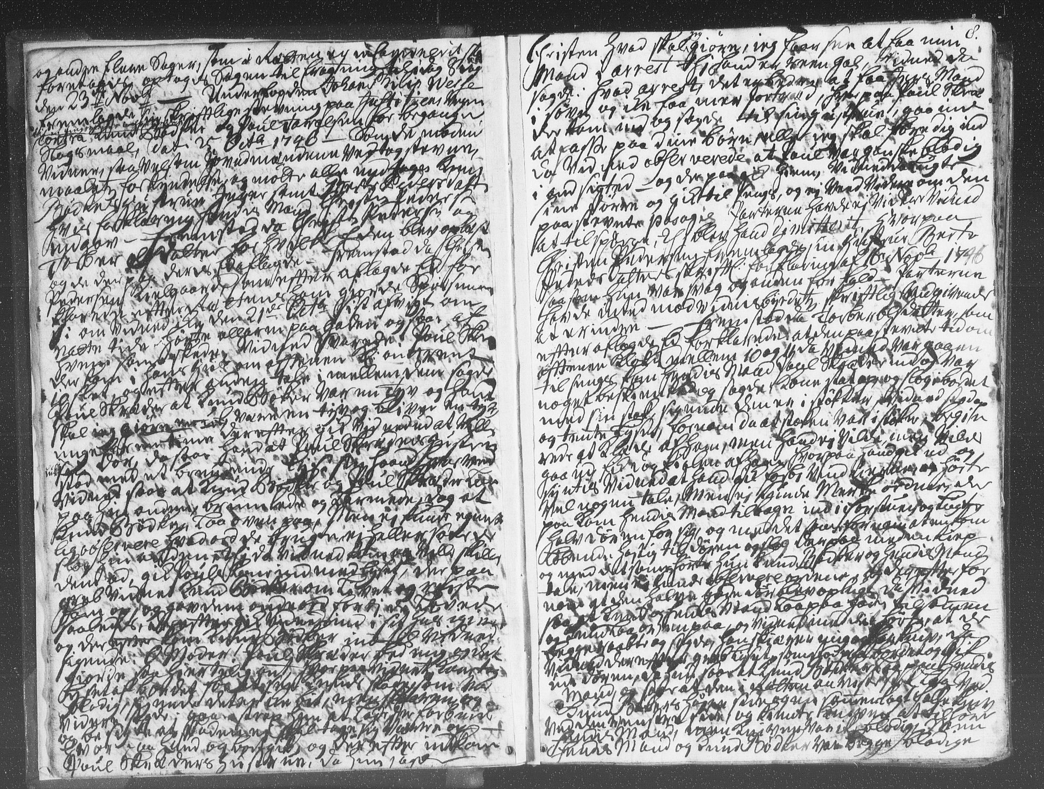 Kristiansand byrett, AV/SAK-1223-0001/F/Fa/L0011: Bytingsprotokoll nr. 10, 1746-1749, s. 7b-8a
