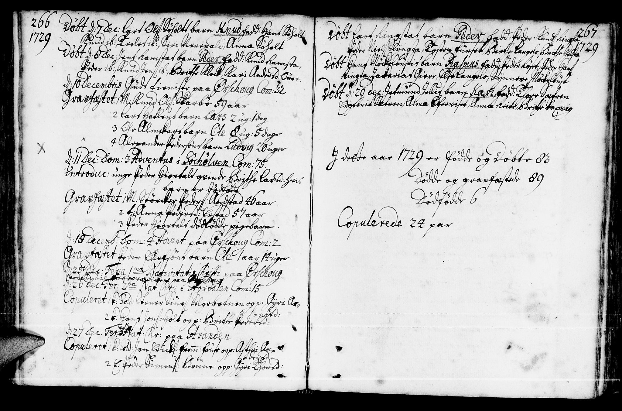 Ministerialprotokoller, klokkerbøker og fødselsregistre - Møre og Romsdal, AV/SAT-A-1454/522/L0306: Ministerialbok nr. 522A01, 1720-1743, s. 266-267