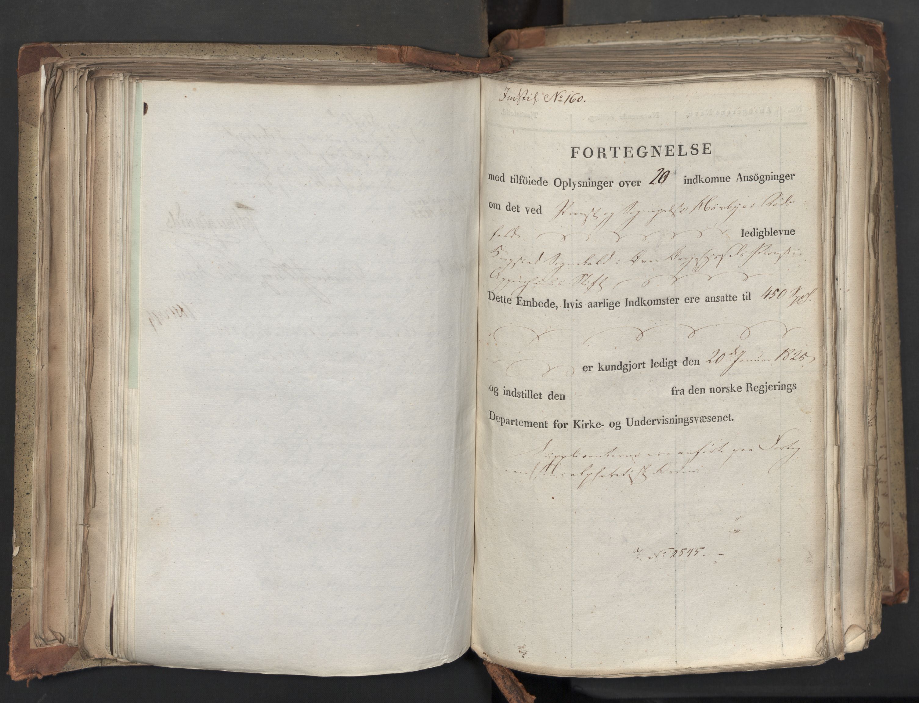 Statsrådsavdelingen i Stockholm, RA/S-1003/D/Da/L0042: Regjeringsinnstillinger nr. 2467-2705, 1825, s. 233