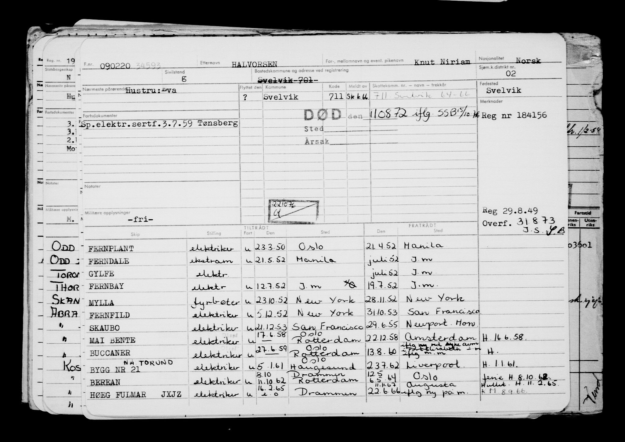 Direktoratet for sjømenn, AV/RA-S-3545/G/Gb/L0177: Hovedkort, 1920, s. 89