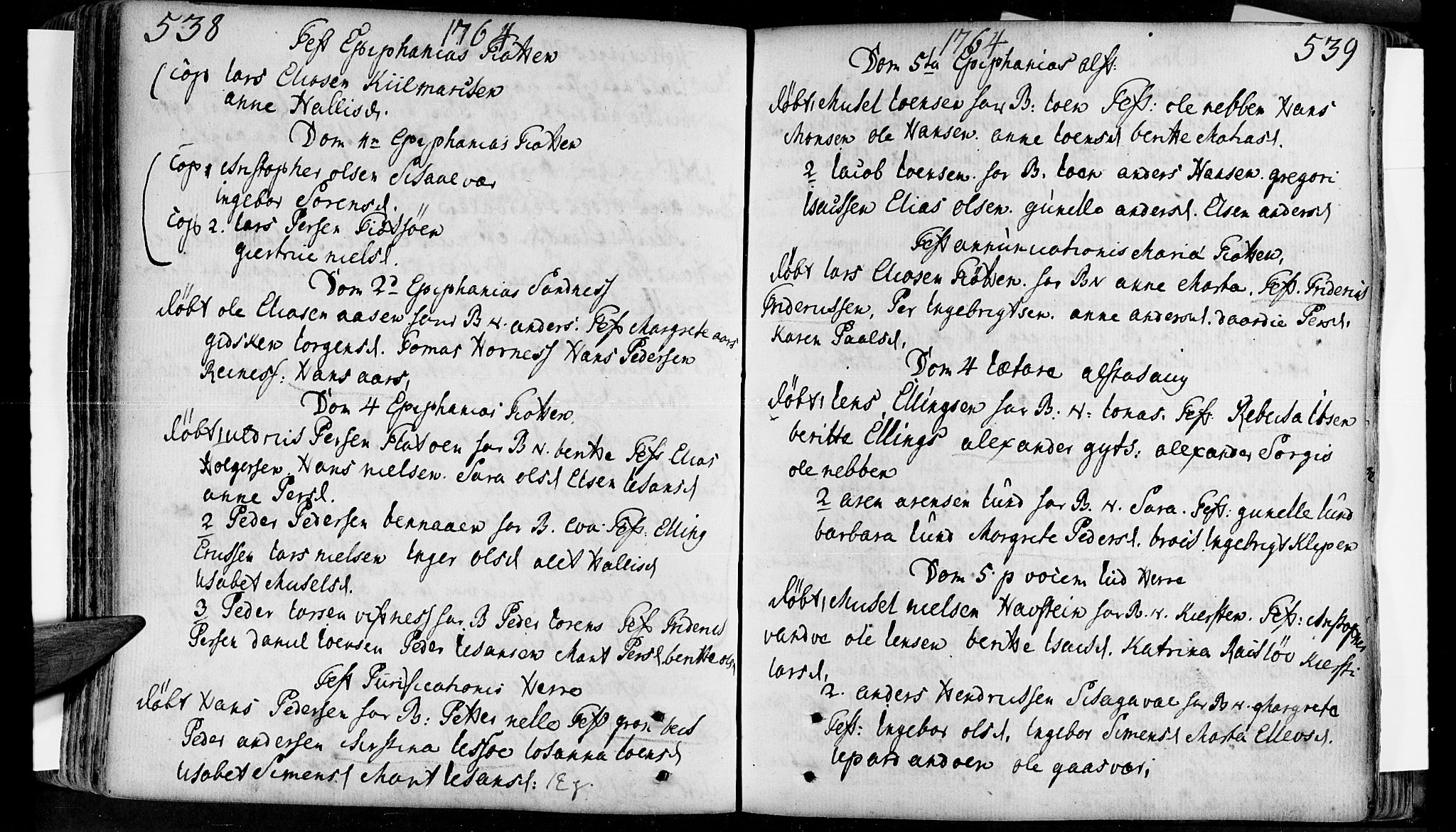 Ministerialprotokoller, klokkerbøker og fødselsregistre - Nordland, AV/SAT-A-1459/830/L0434: Ministerialbok nr. 830A03, 1737-1767, s. 538-539