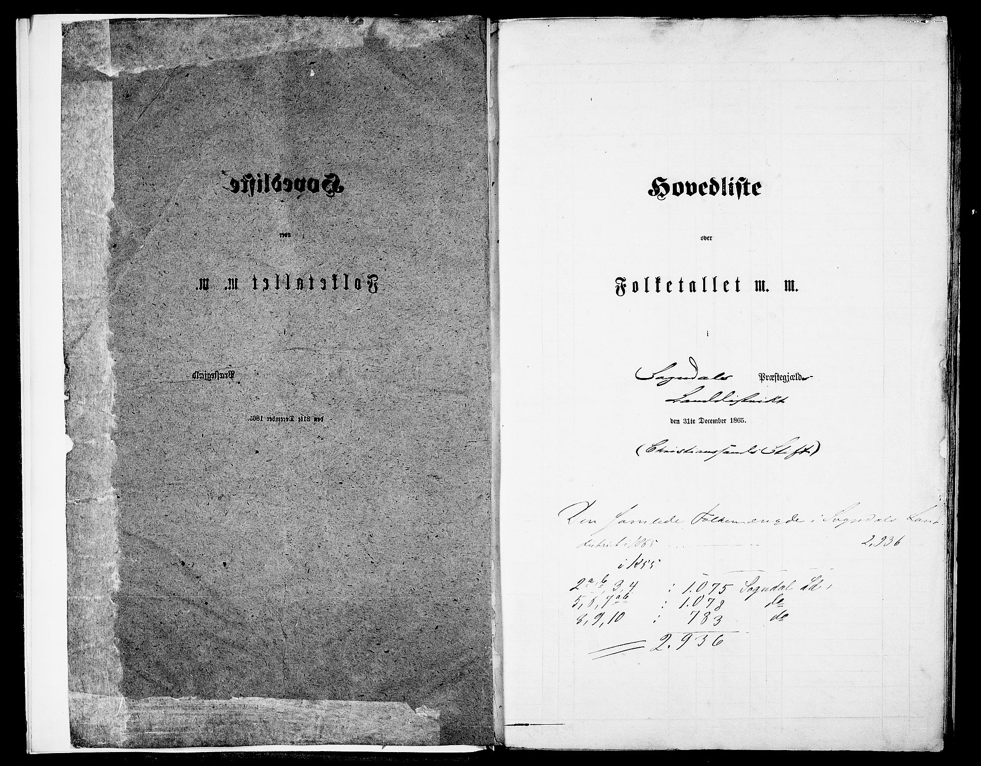 RA, Folketelling 1865 for 1111P Sokndal prestegjeld, 1865, s. 5